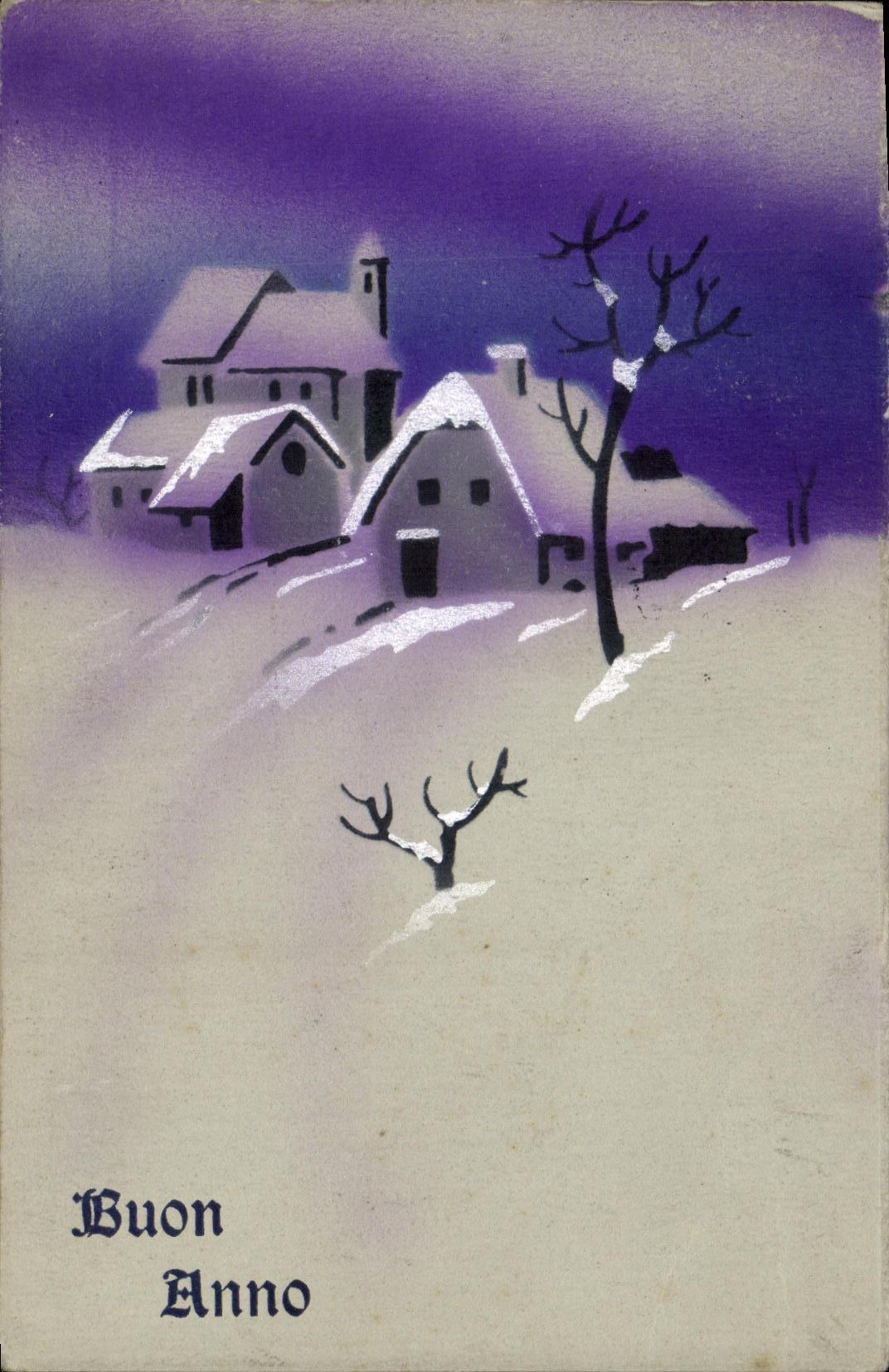 VINTAGE POSTCARD Fantasy Wishes Buon Ass