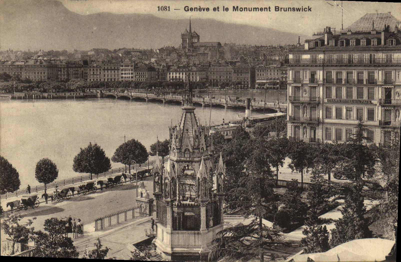 CPA Geneve et le monument Brunswick 