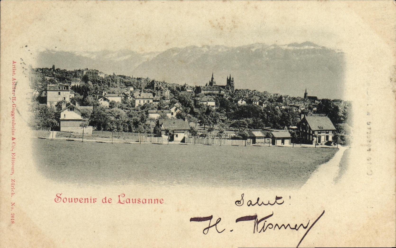 CPA Suisse Lausanne Carte 1899