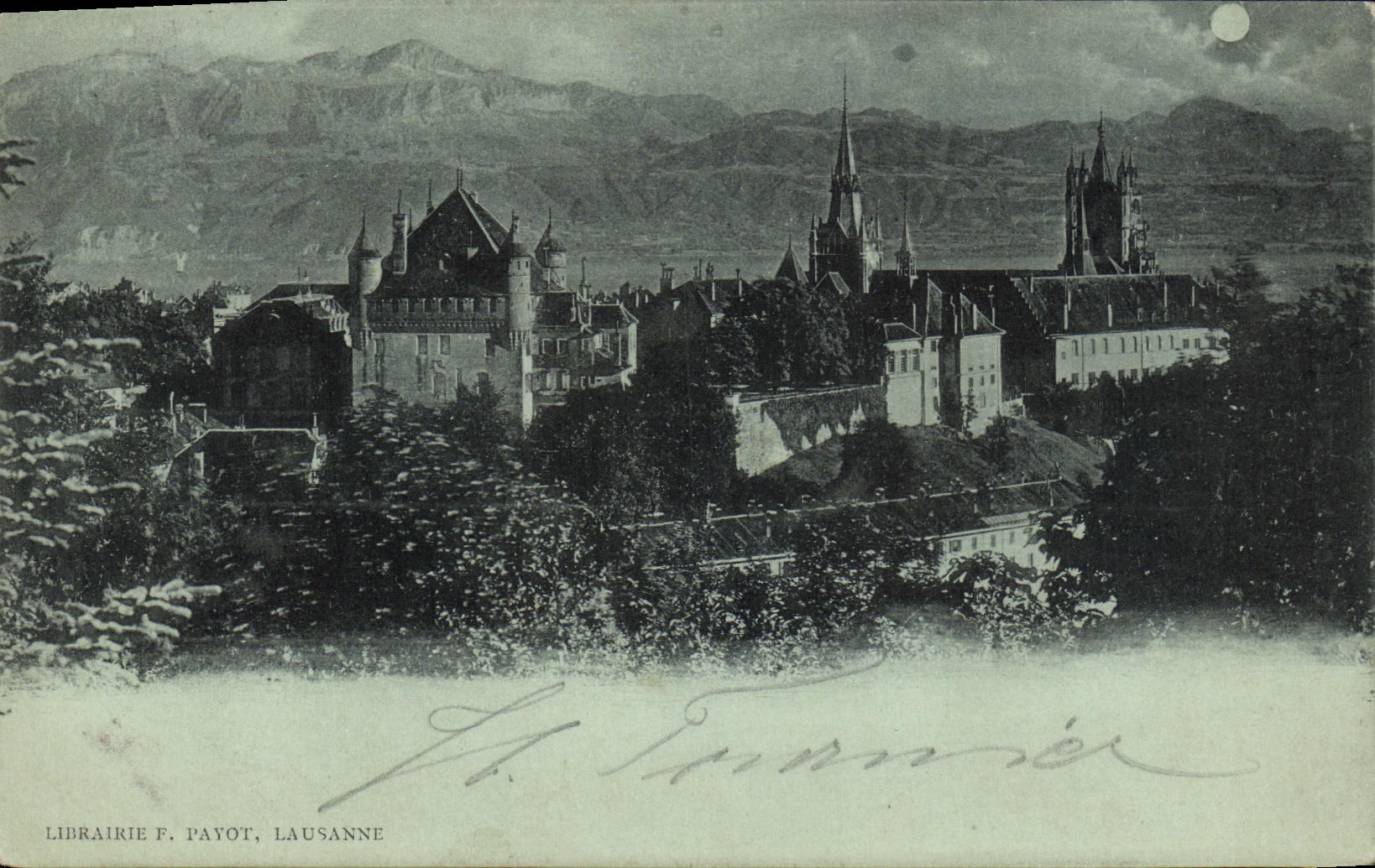 CPA Suisse Lausanne Chateau Carte 1899