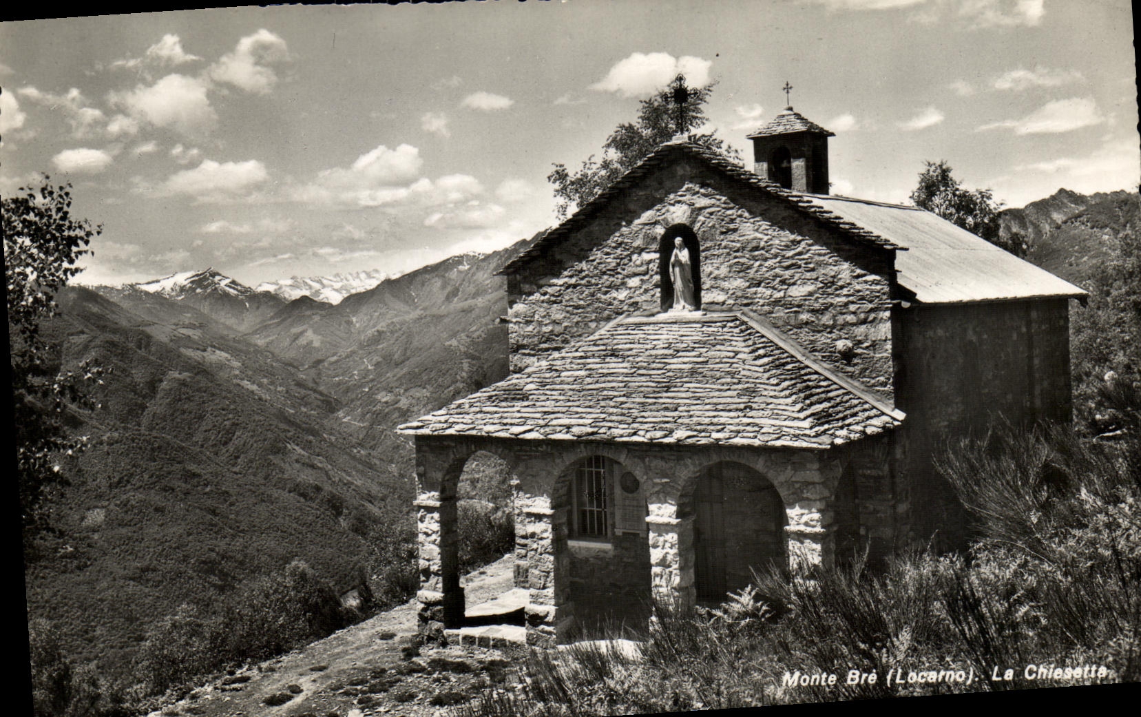 VINTAGE POSTCARD Swiss Bre Mount Chiesetta