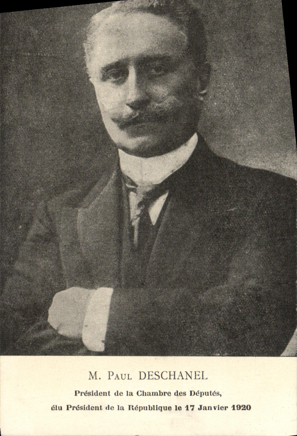 Presidente de Paul Deschanel de la POSTAL de la VENDIMIA de la Camara de los Comunes