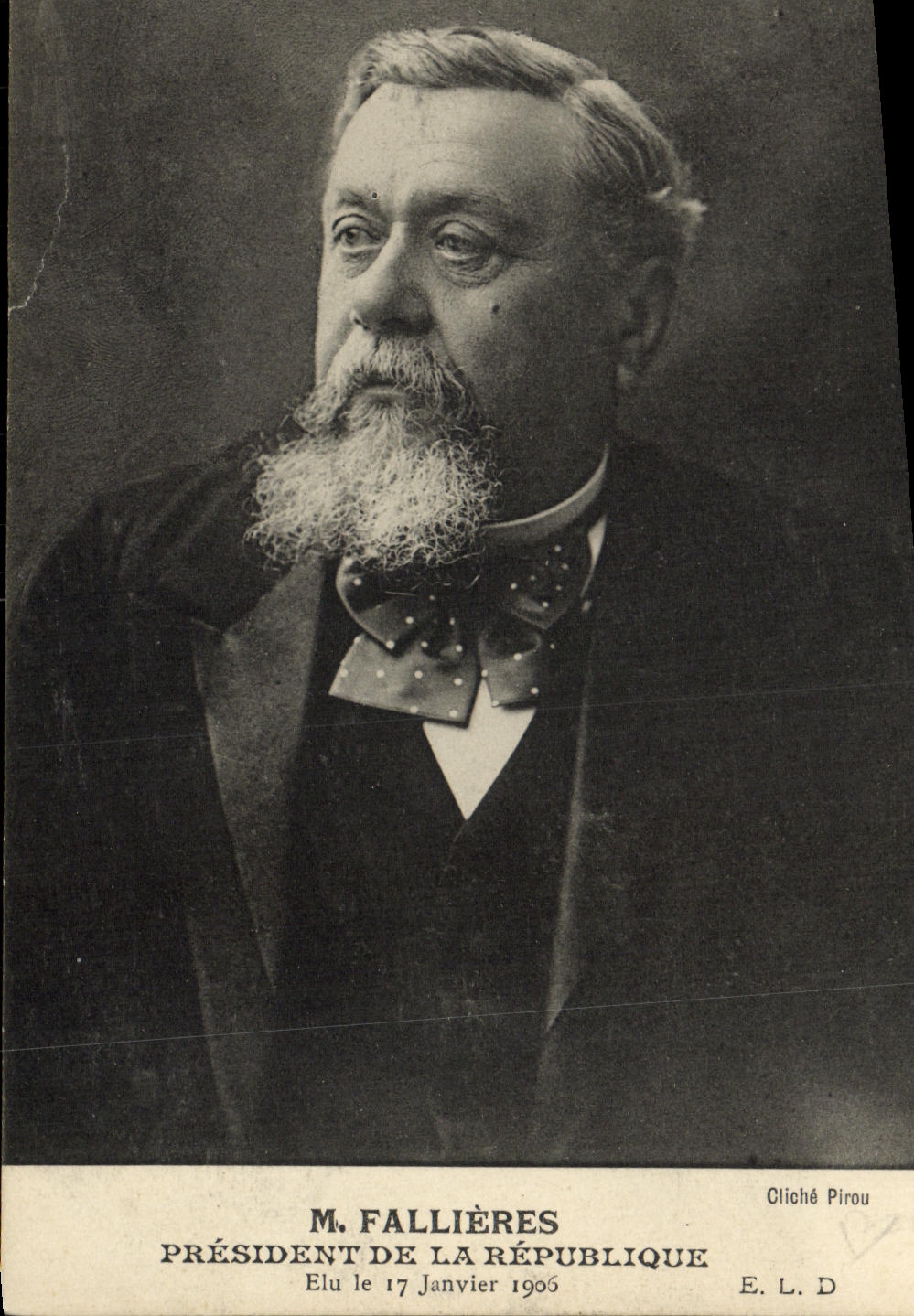 VINTAGE POSTCARD President of the Fallieres Republic