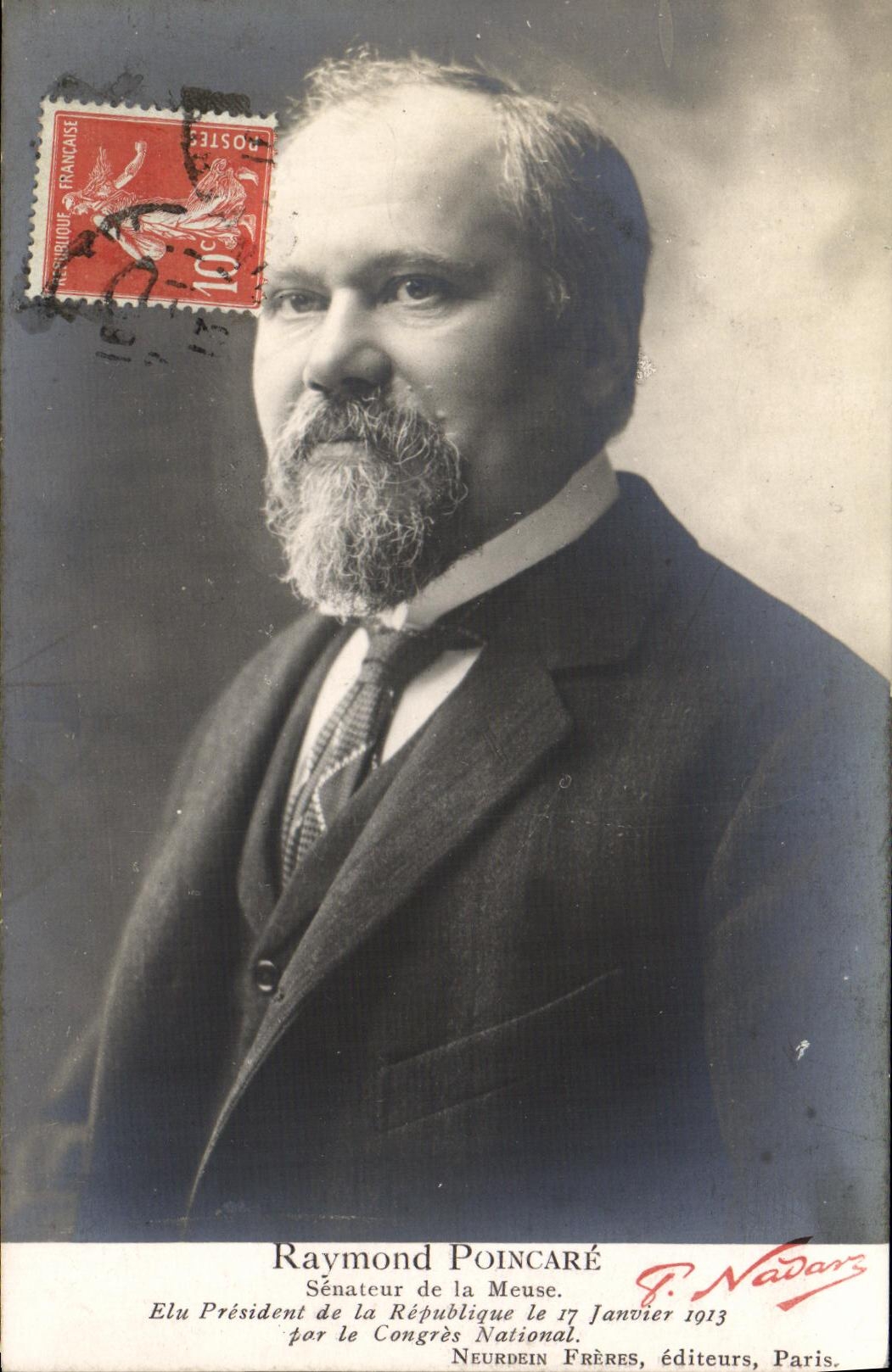 CPA Raymond Poincare Senateur de la Meuse