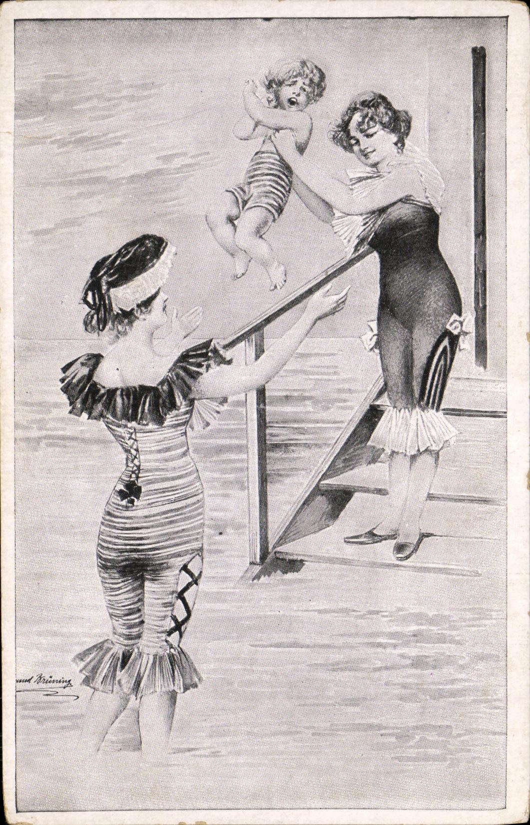 VINTAGE POSTCARD Fantasy Women shirt of bnain