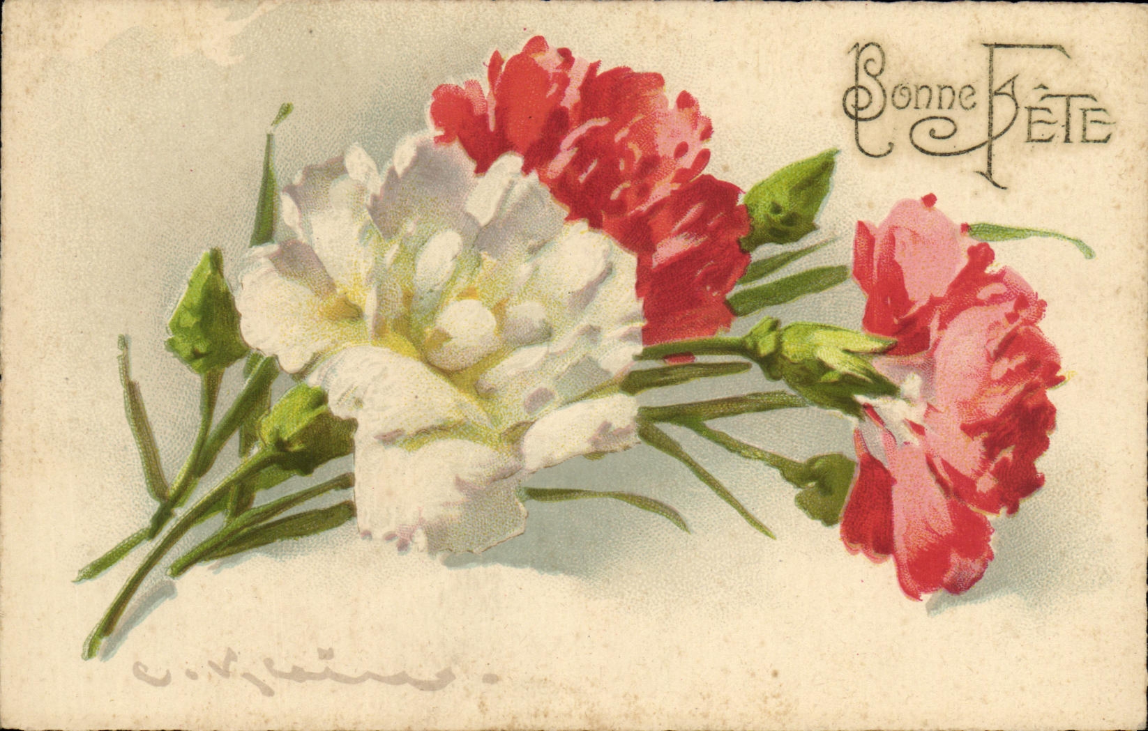 CPA Fantaisie Fleurs