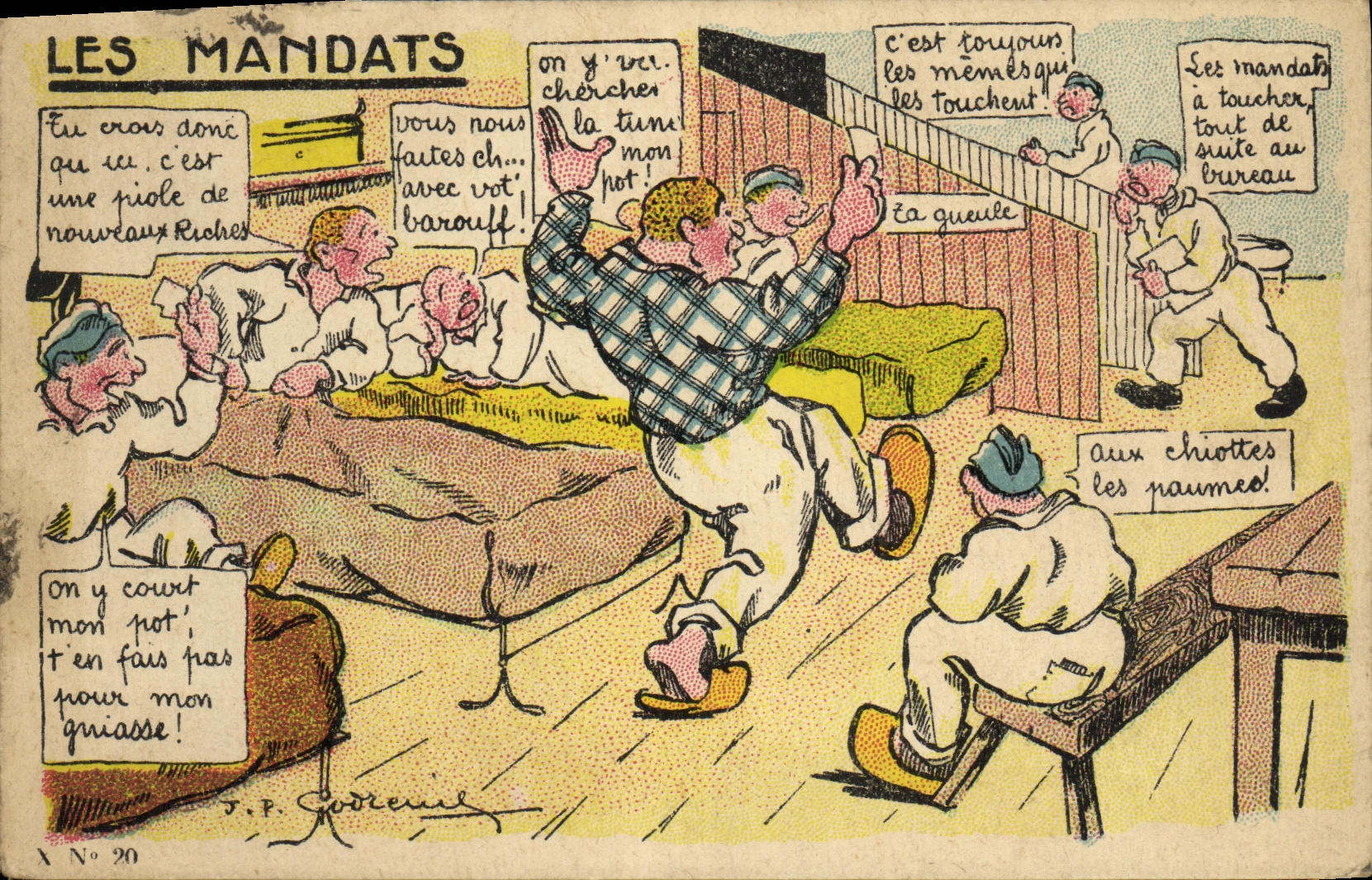 VINTAGE POSTCARD Militaria Fantasy mandates