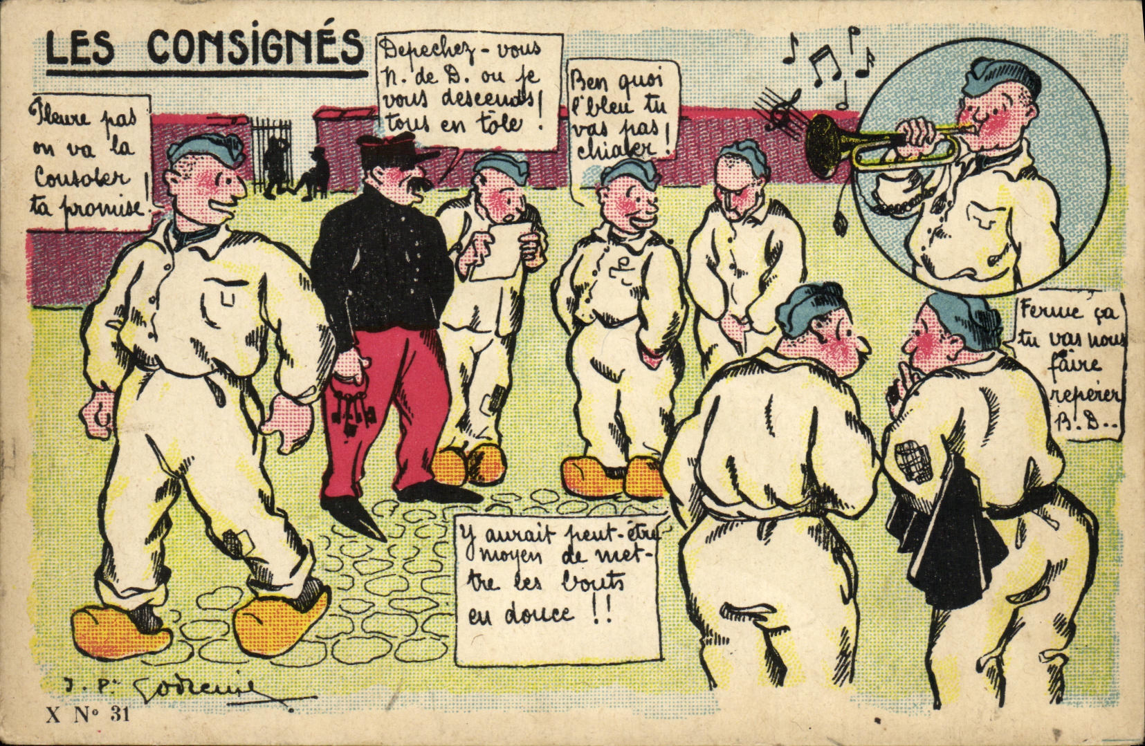 VINTAGE POSTCARD Militaria Fantasy instructions