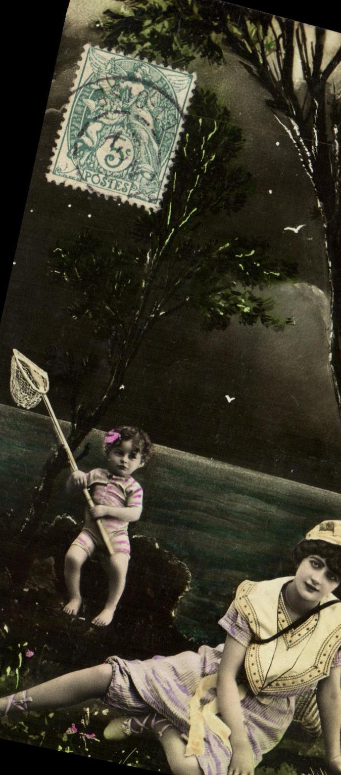 CPA Fantaisie Femme Enfant