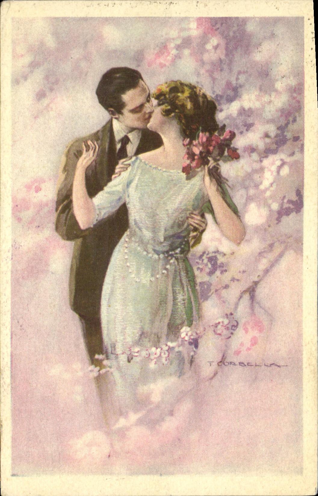 CPA Fantaisie Femme Couple