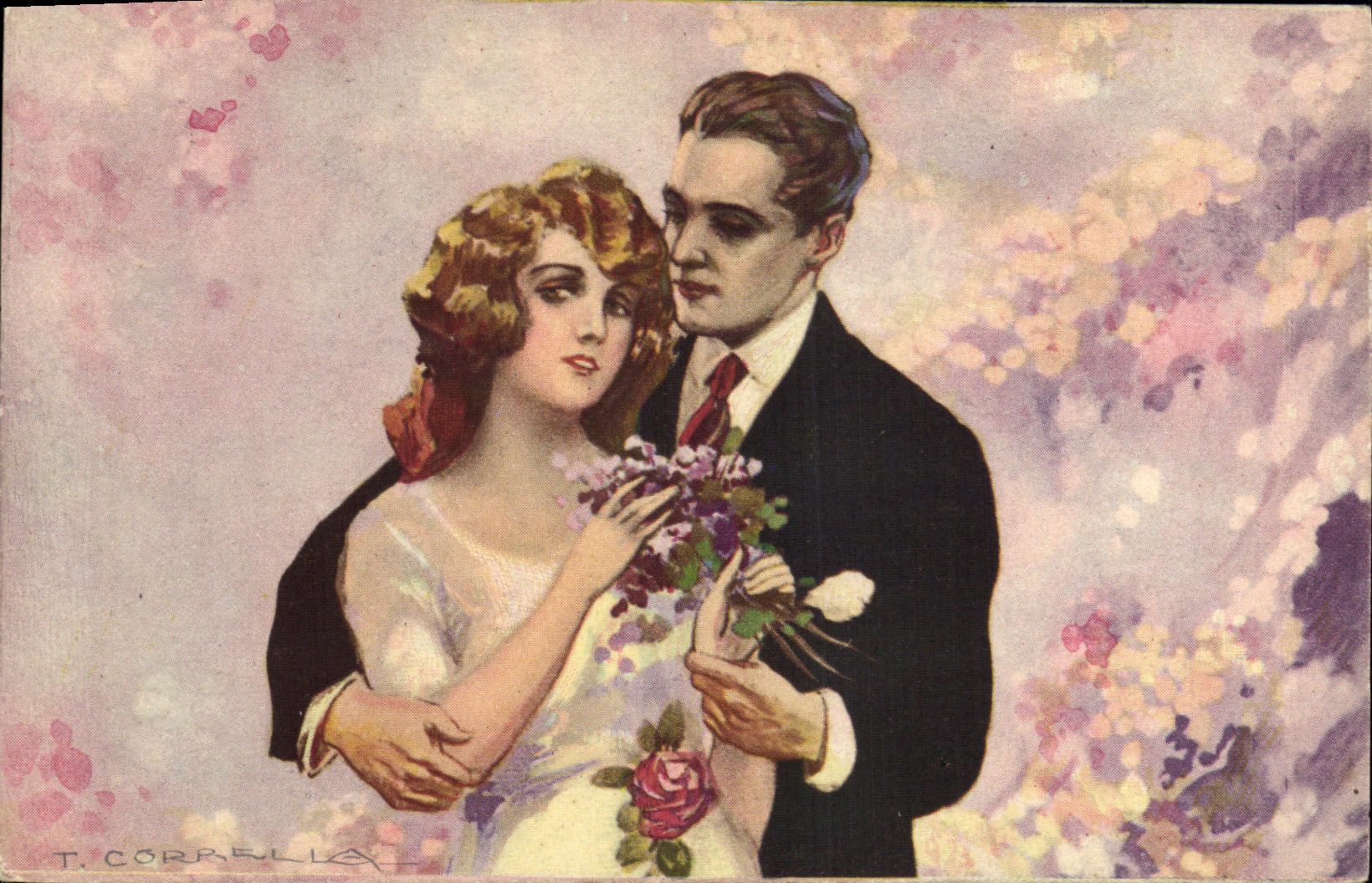 CPA Fantaisie Femme Couple