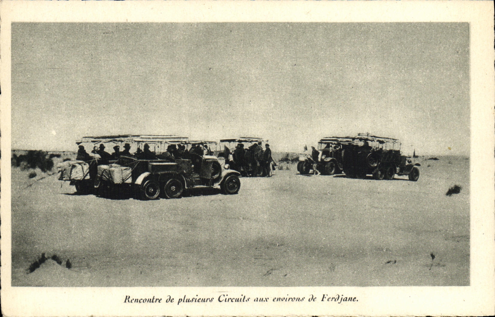 VINTAGE POSTCARD Automobile Meeting of several circuits around Ferdjane
