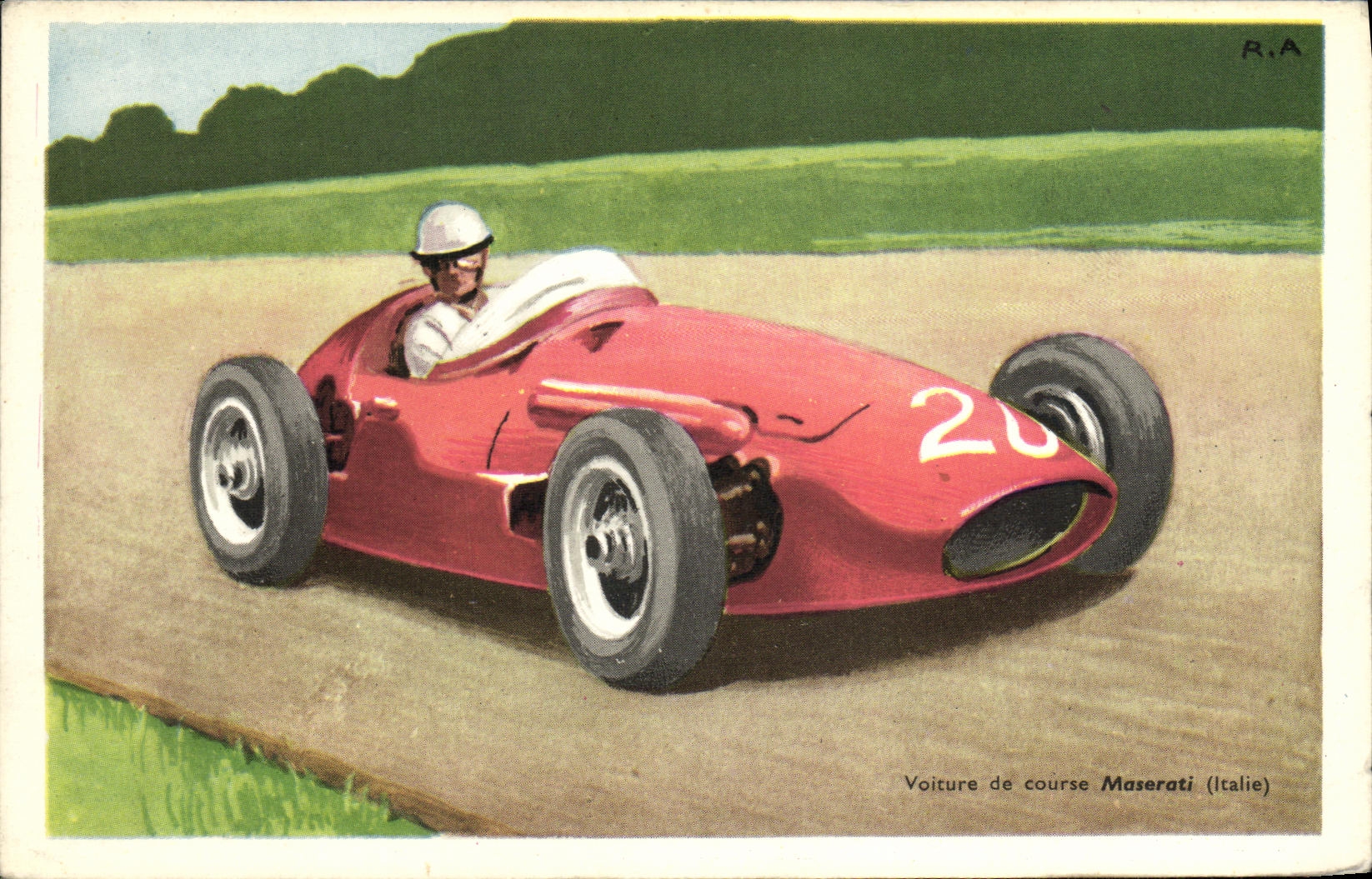 CPA Automobile Voiture de course Maserati Italie