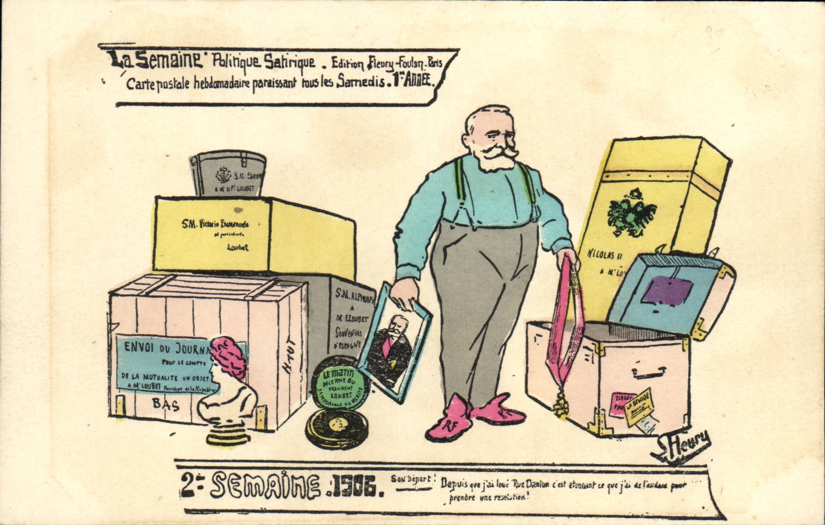 CPA Semaine Politique Satirique 1906