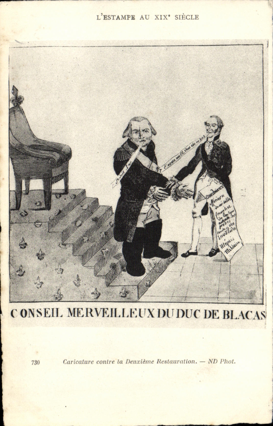 CPA Estampe au 18eme Caricature contre la deuxieme restauration