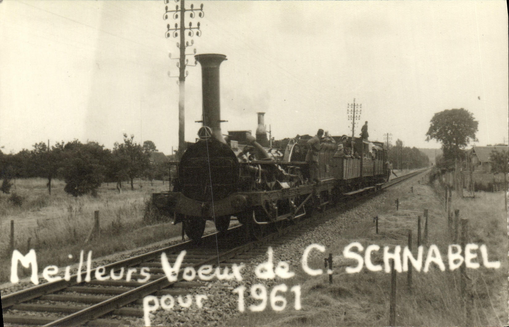 Photo Train Better wishes of C Schnabel for 1961 Train