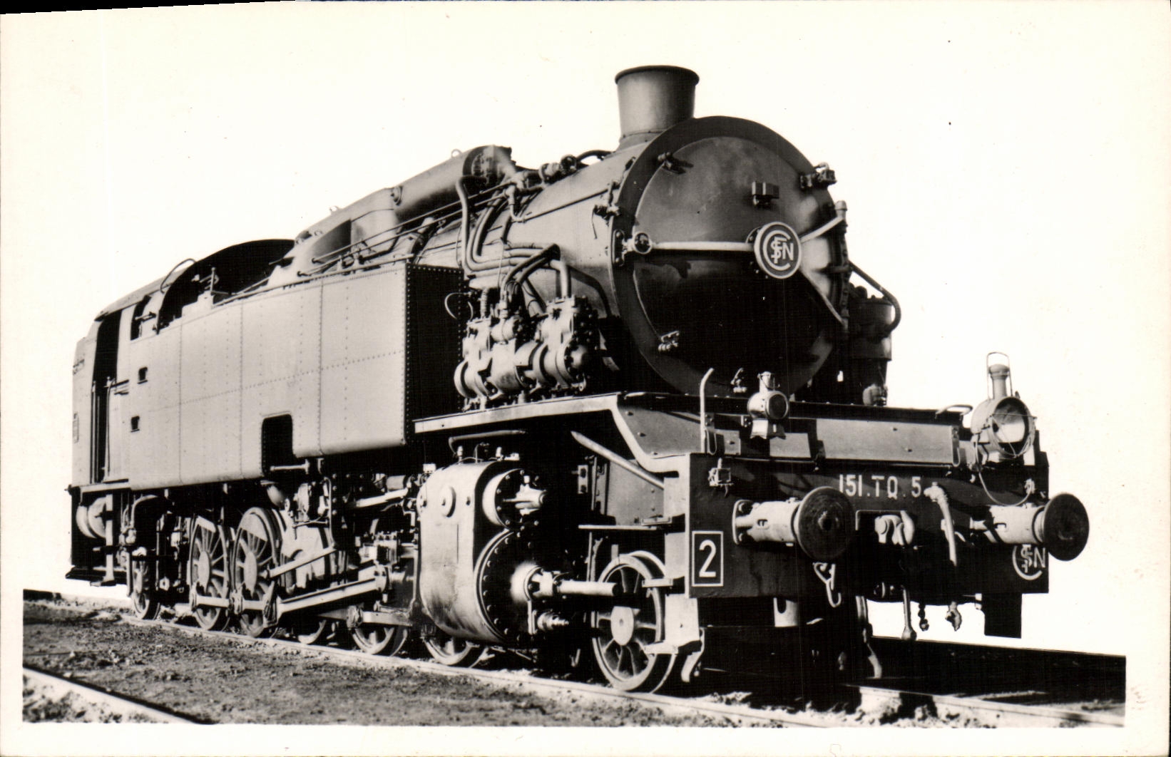 CPA Train Locomotive Tener 151 TQ a simple expansion