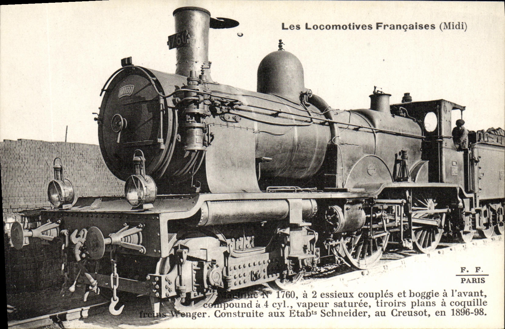 CPA Train Locomotive Machine 1760