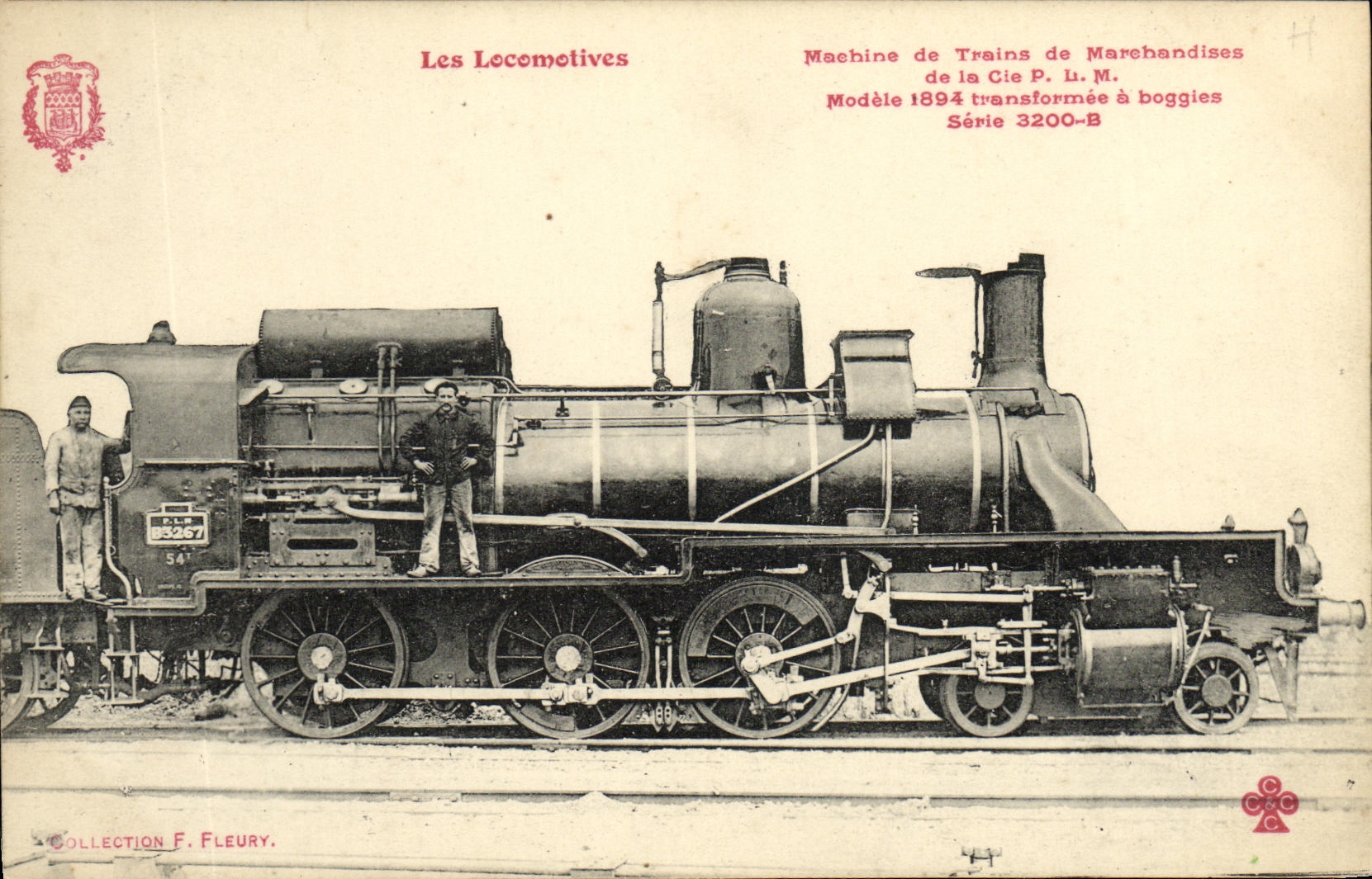 VINTAGE POSTCARD Train Engine Model 1894 has bogie trucks