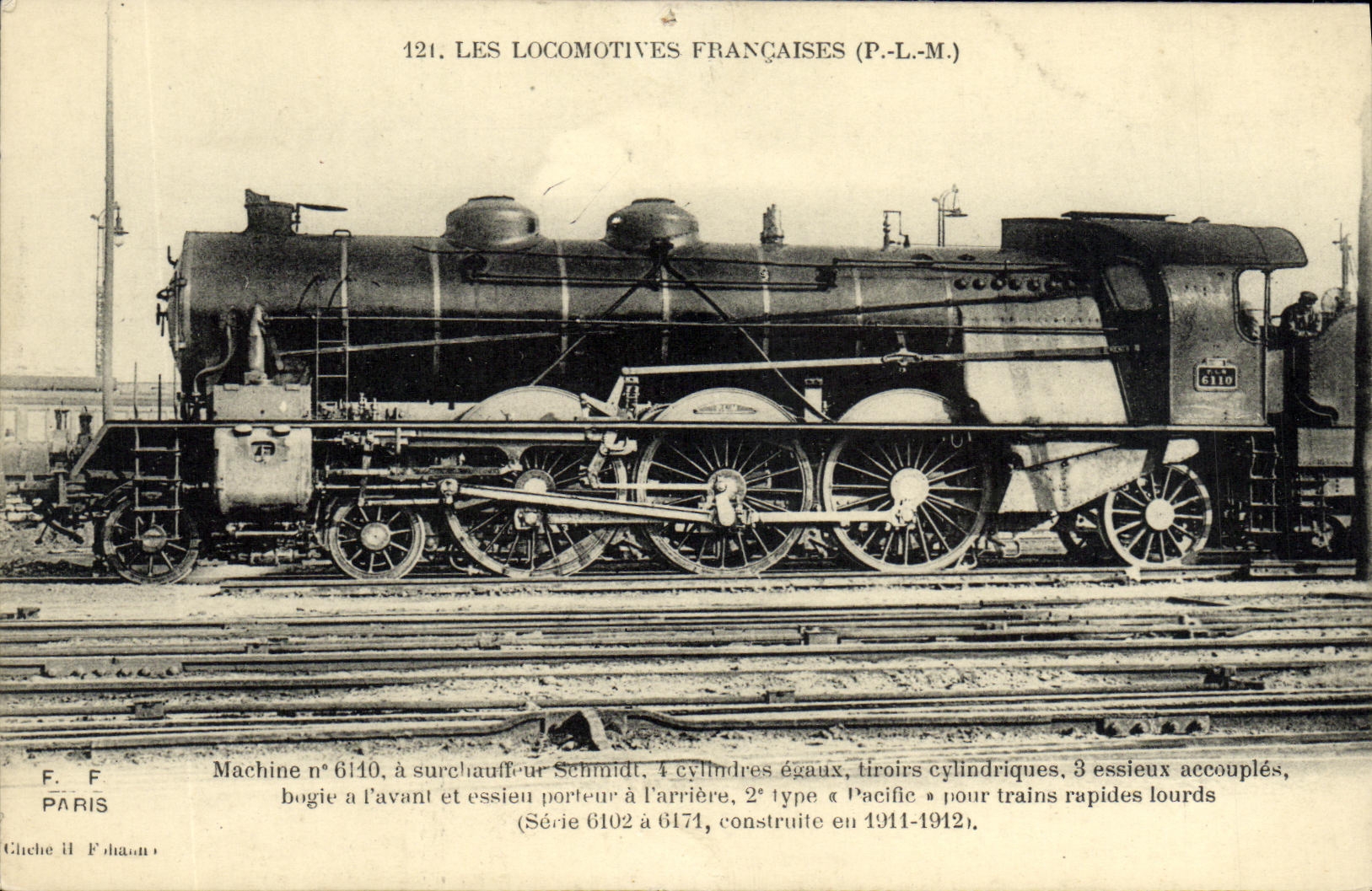 CPA Train Locomotive Machine 6110