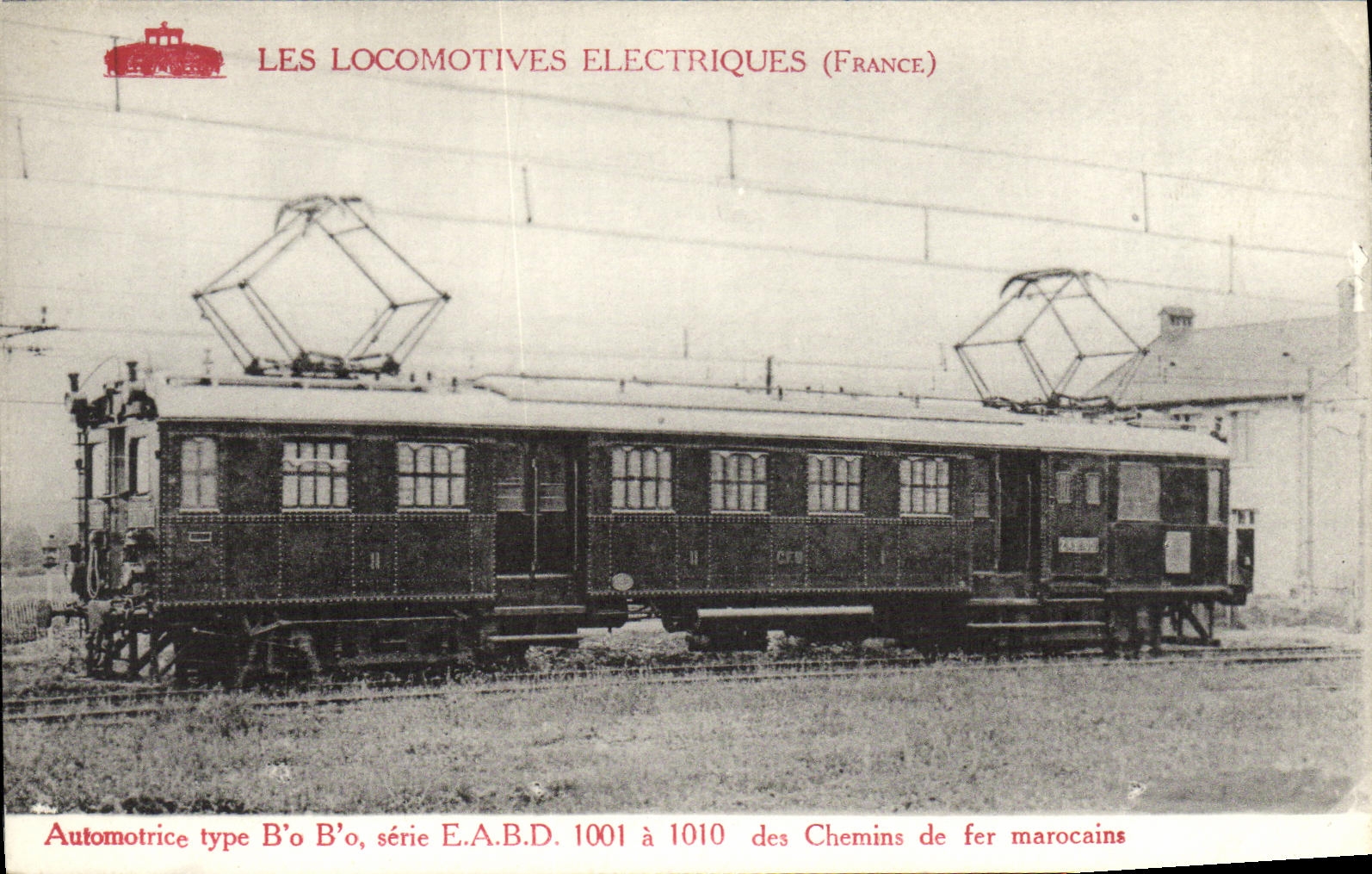 El tren de la POSTAL de la VENDIMIA motorizó la serie eléctrica EABD de BO BO del motor de los ferrocarriles marroquíes