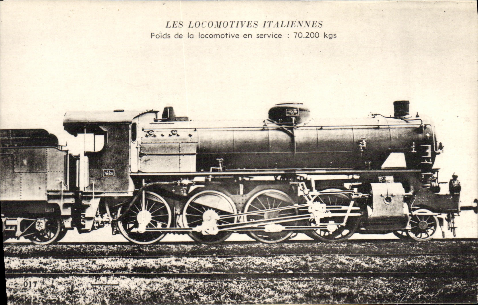 CPA Train Locomotive Italie