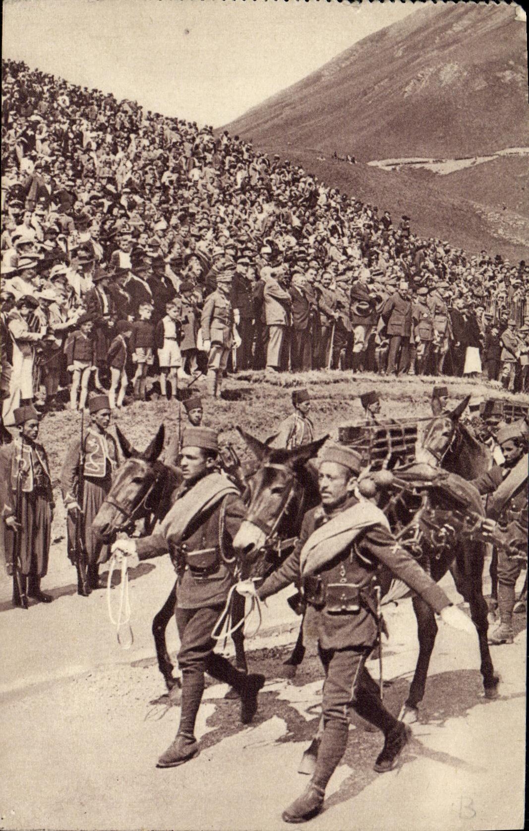 MODERN CARD Militaria 2nd world war French Soldats assemble to the collar of Lautaret 12 9 1939