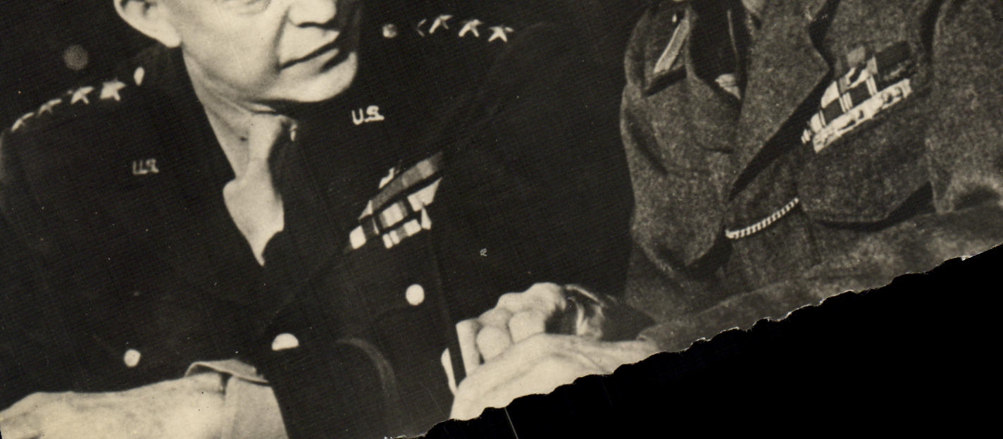 POSTAL Marechl Montgomery y general Eisenhower Militaria de la VENDIMIA