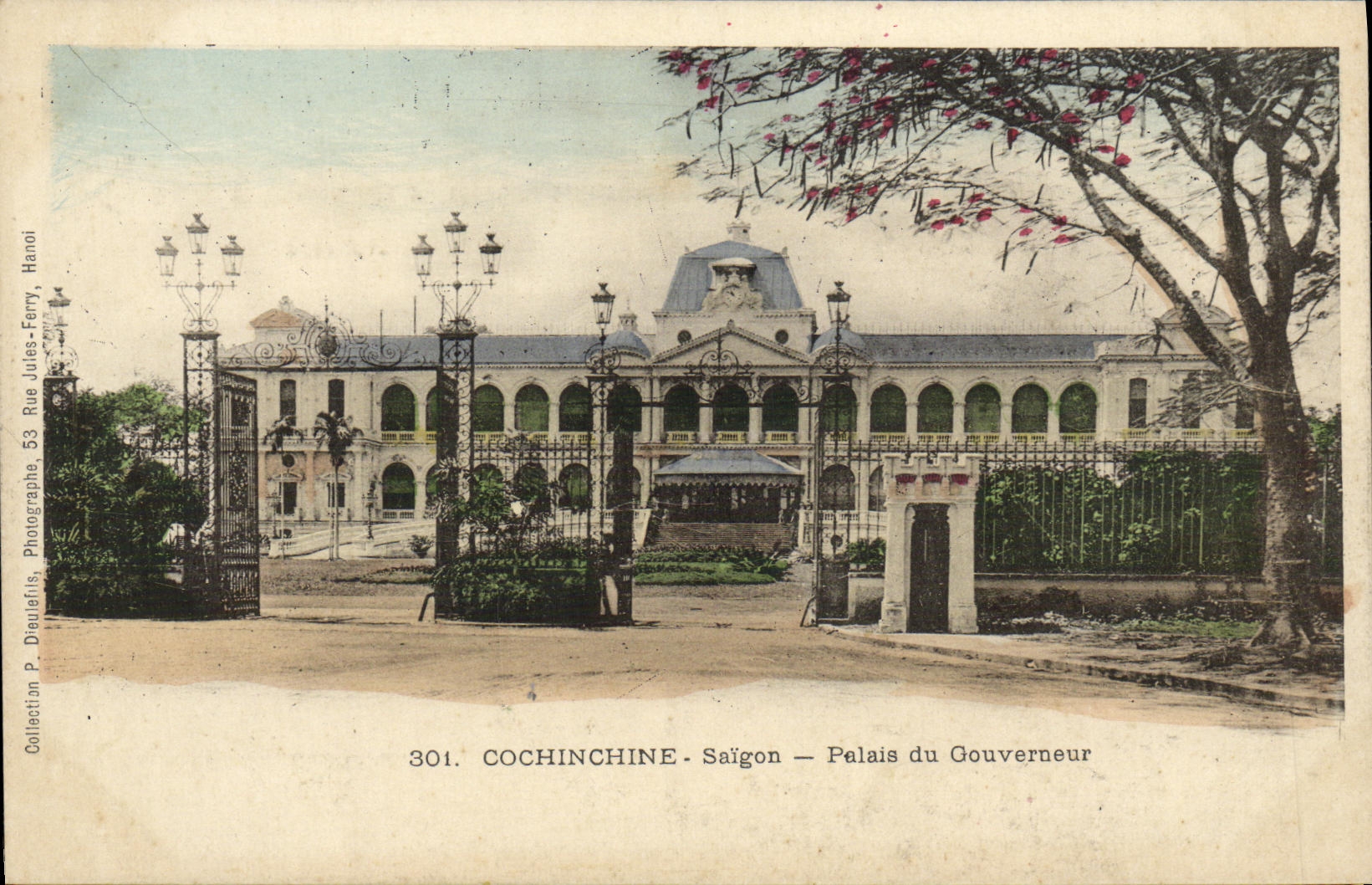 VINTAGE POSTCARD Indo-China Cochinchine Saigon Palate of the governor