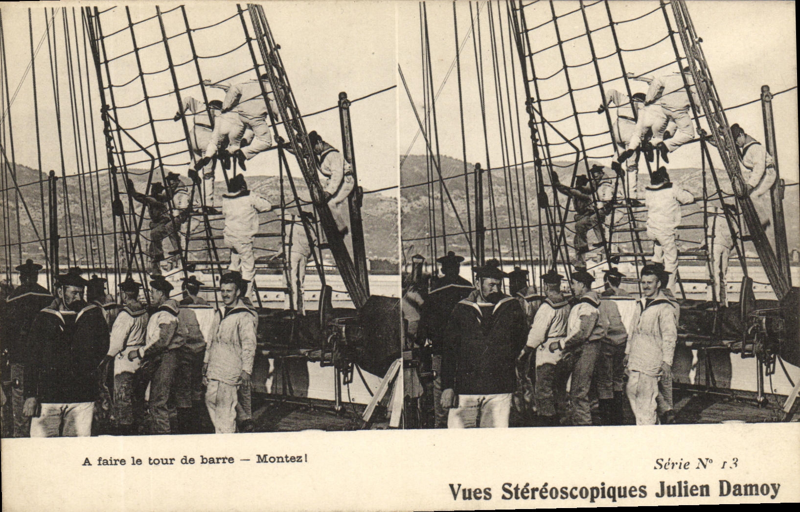 VINTAGE POSTCARD Boat to make the turn of bar Julien Damoy