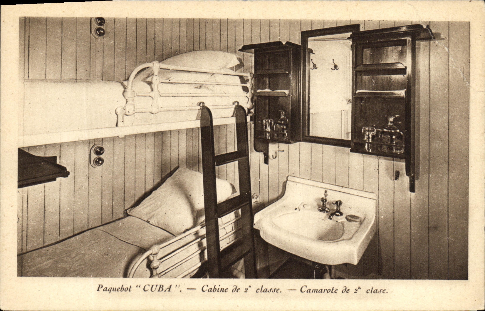 CPA Bateau Paquebot Cuba Cabine de 2eme classe
