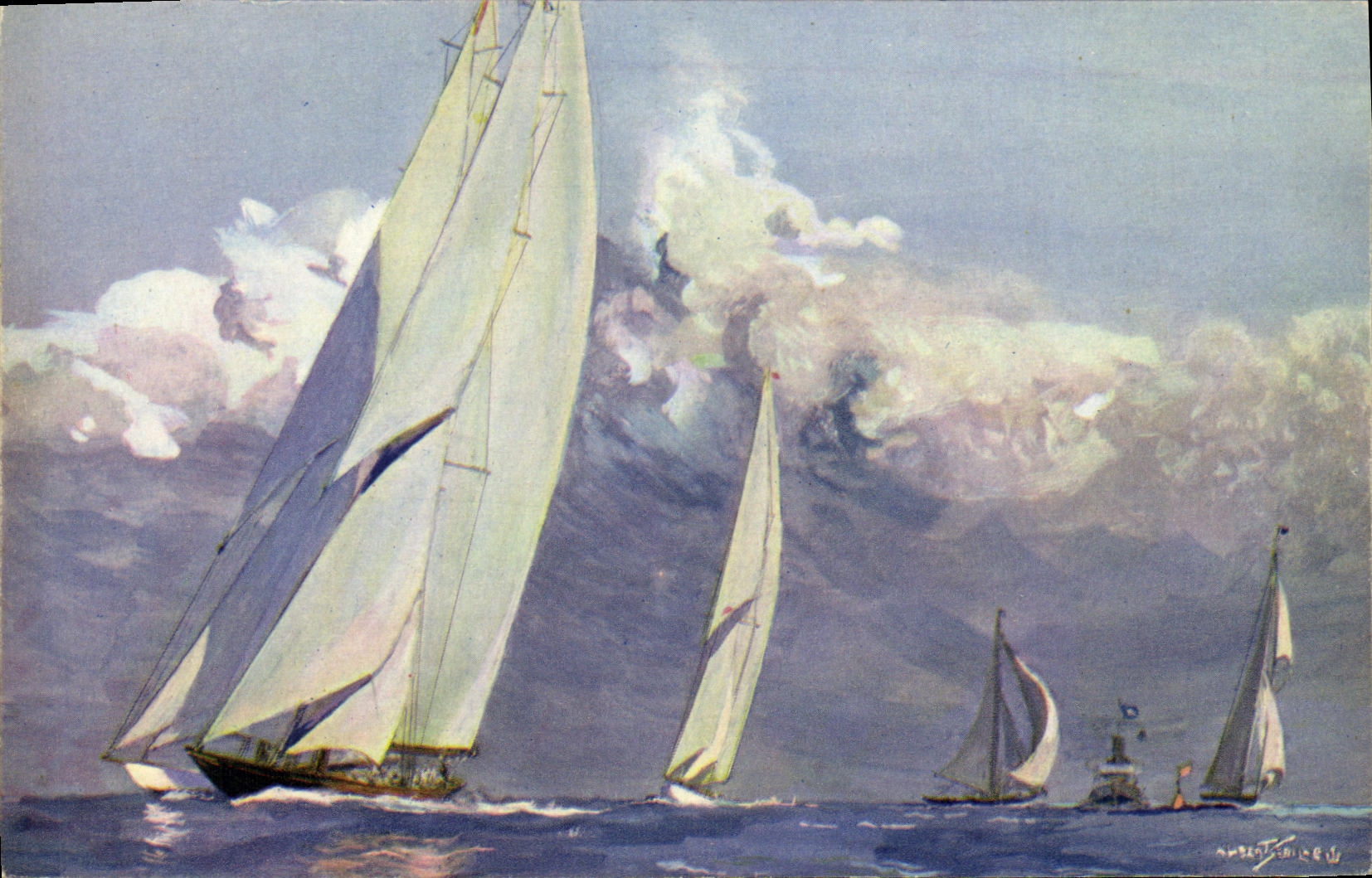 MODERN CARD Sailing yachts