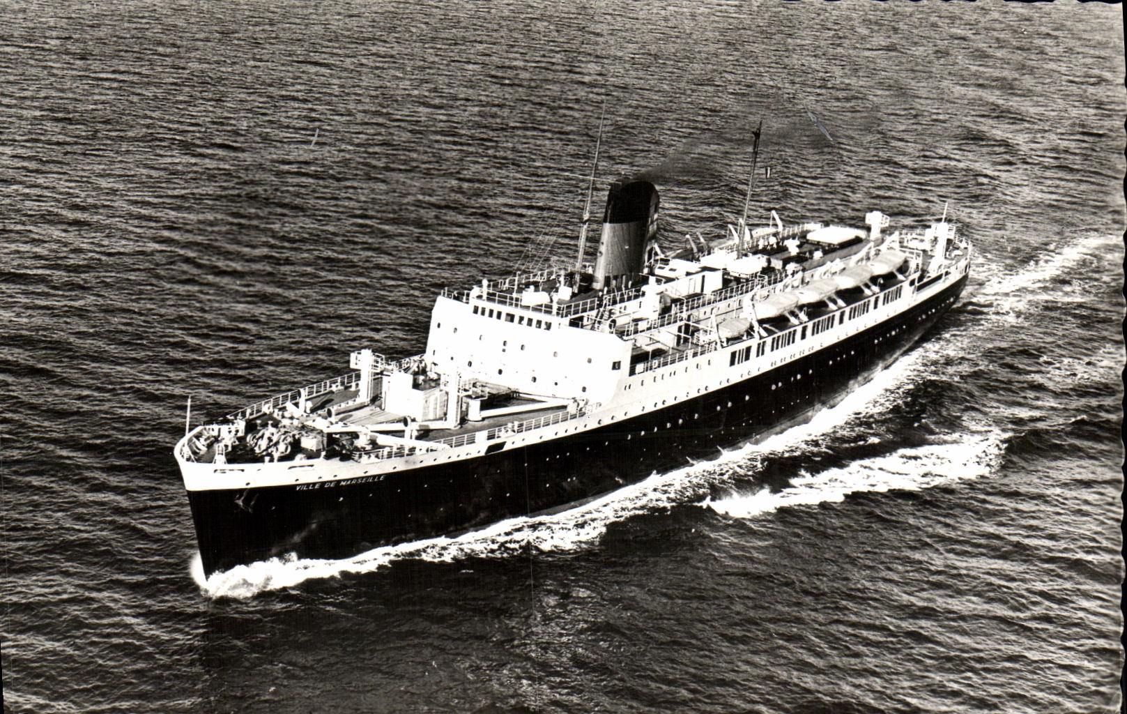 CPA Bateau Compagine Generale Transatlantique French Line Ville de Marseille 