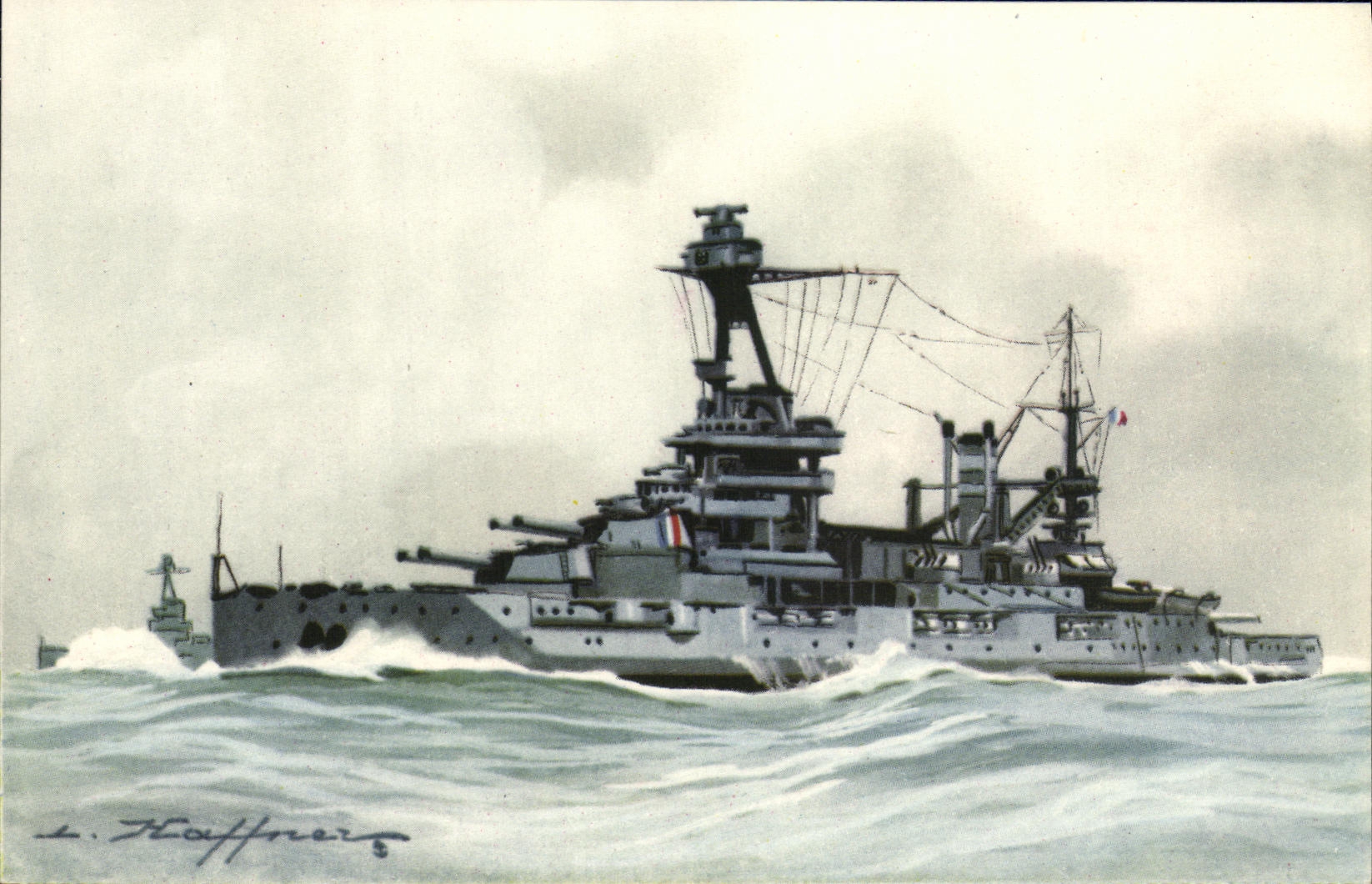 VINTAGE POSTCARD Bateau Armours Lorraine Haffner