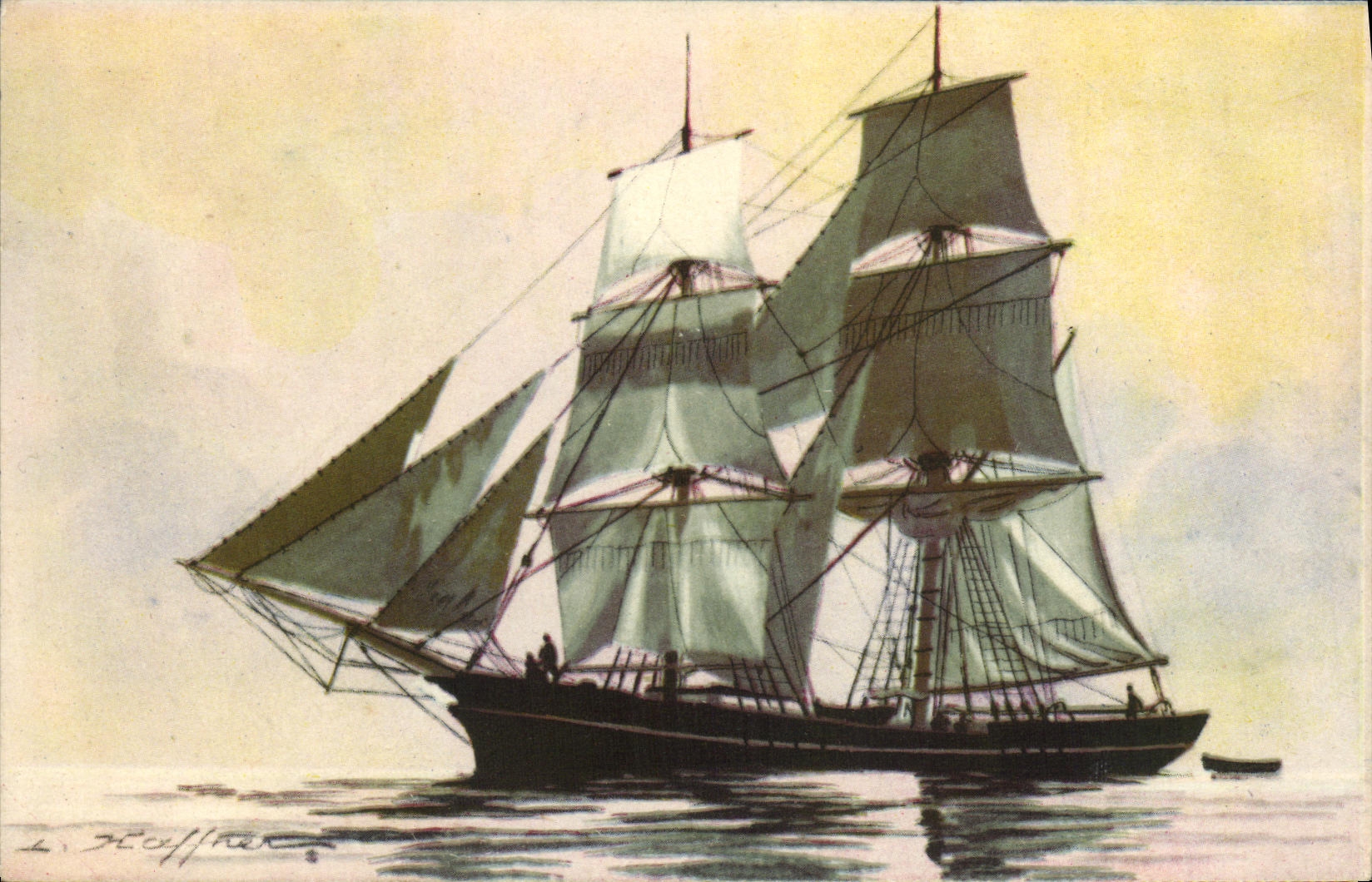 CPA Bateau Haffner Brick 