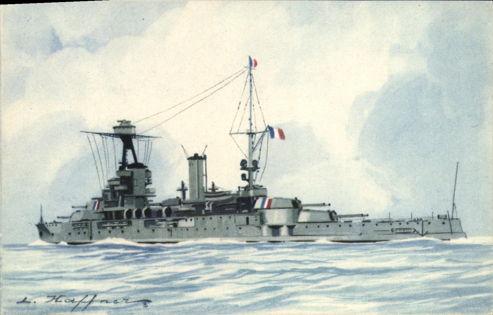 VINTAGE POSTCARD Bateau Haffner Armours Provence