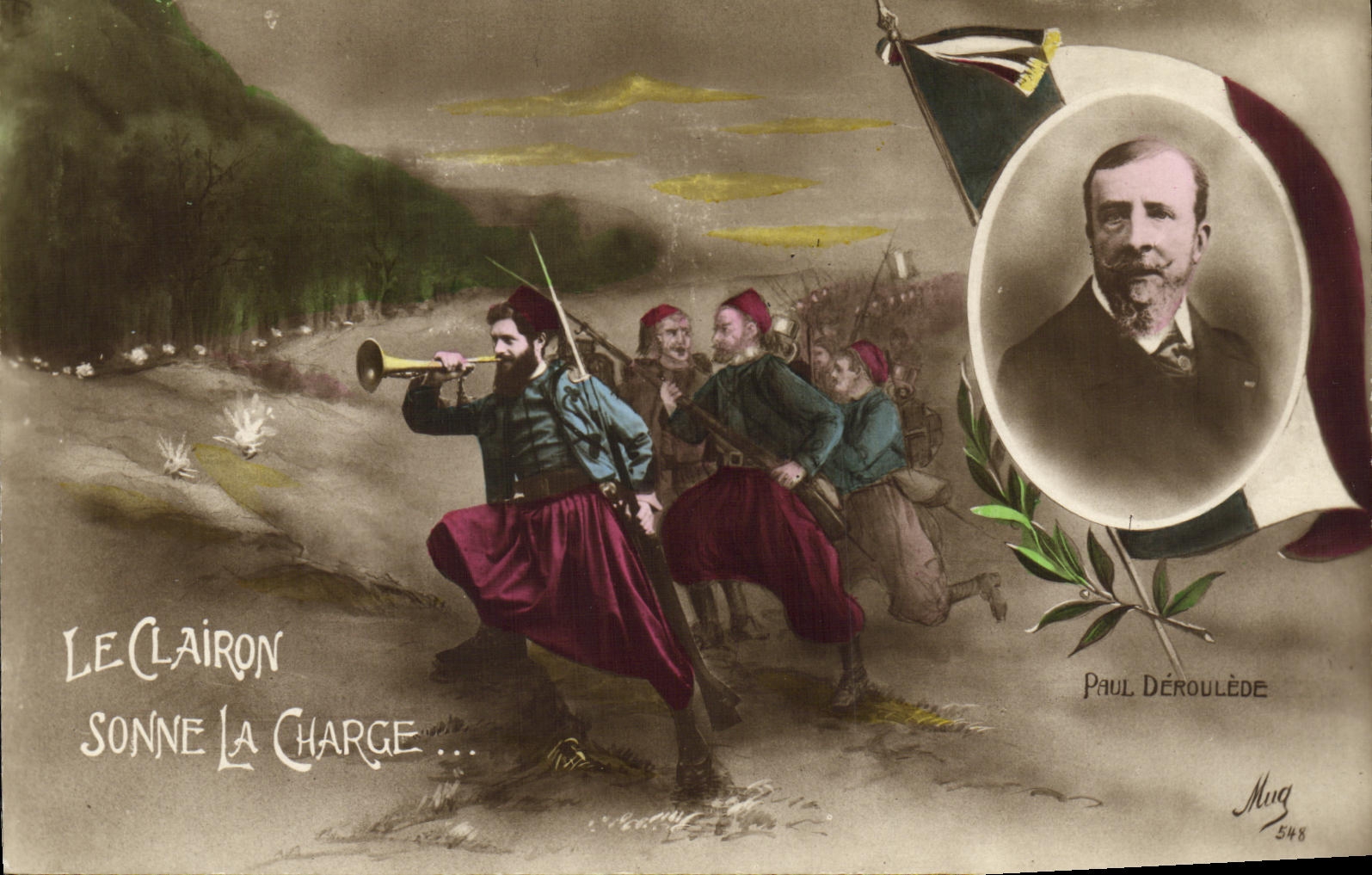 CPA Le Clairon Sonne la Charge Paul Deroulede Militaria 
