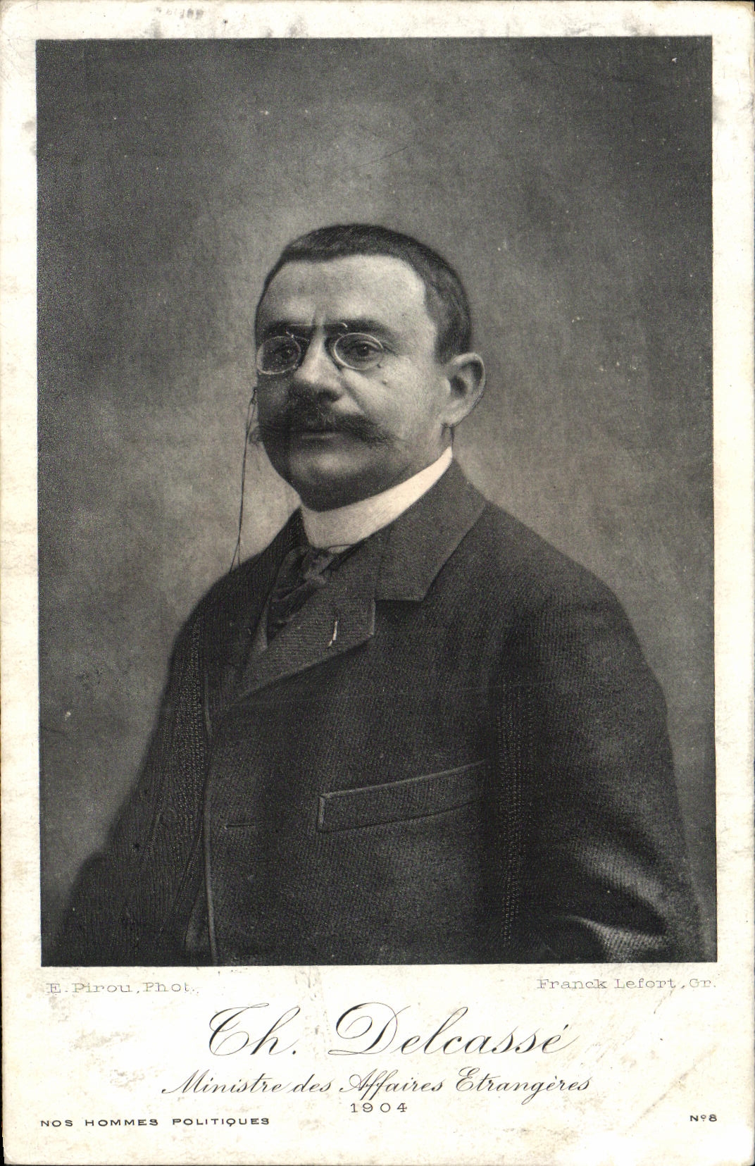 VINTAGE POSTCARD Th Delcasse Minsitre of the Foreign affairs 1904