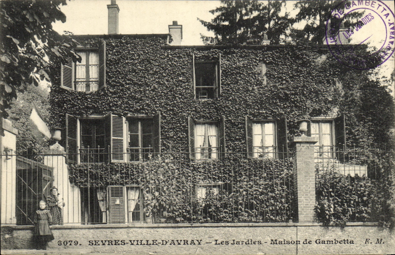 Ciudad separada D Avray de la POSTAL de la VENDIMIA la casa de los jardines de Gambetta