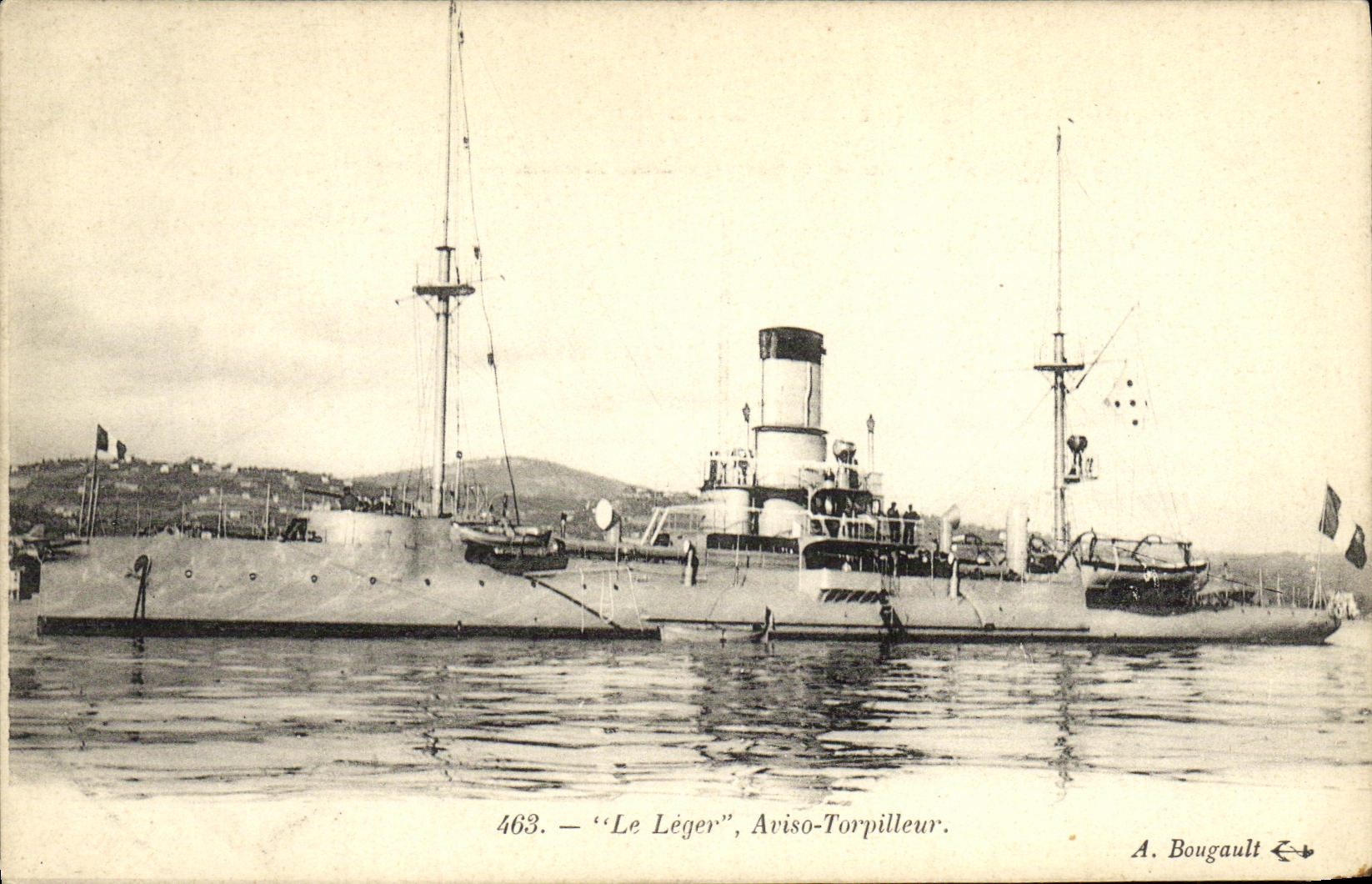 CPA Bateau Le Leger Aviso Torpilleur