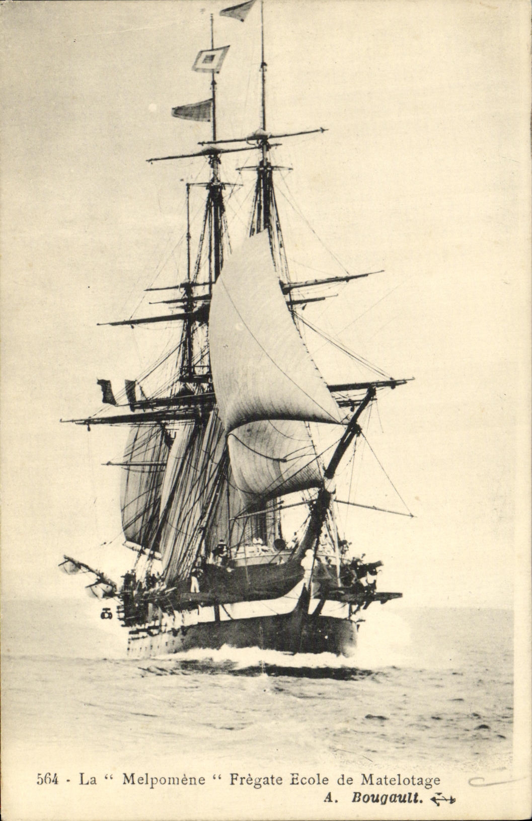 CPA Bateau La Melpomene Fregate Ecole de Matelotage