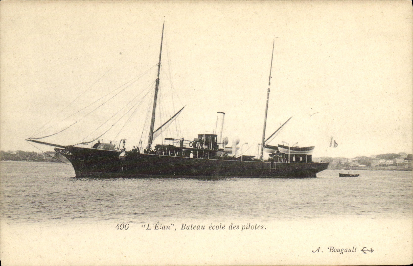 VINTAGE POSTCARD Boat Boat the Dash School Of the Pilots