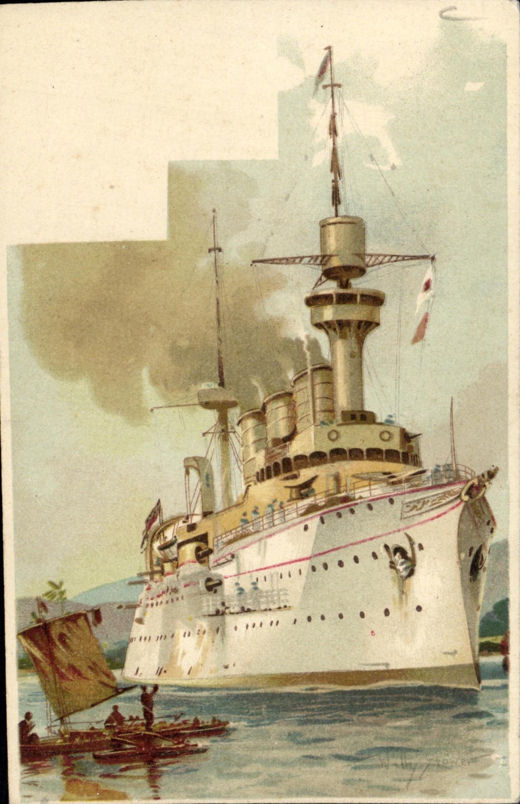 CPA Bateau Guerre