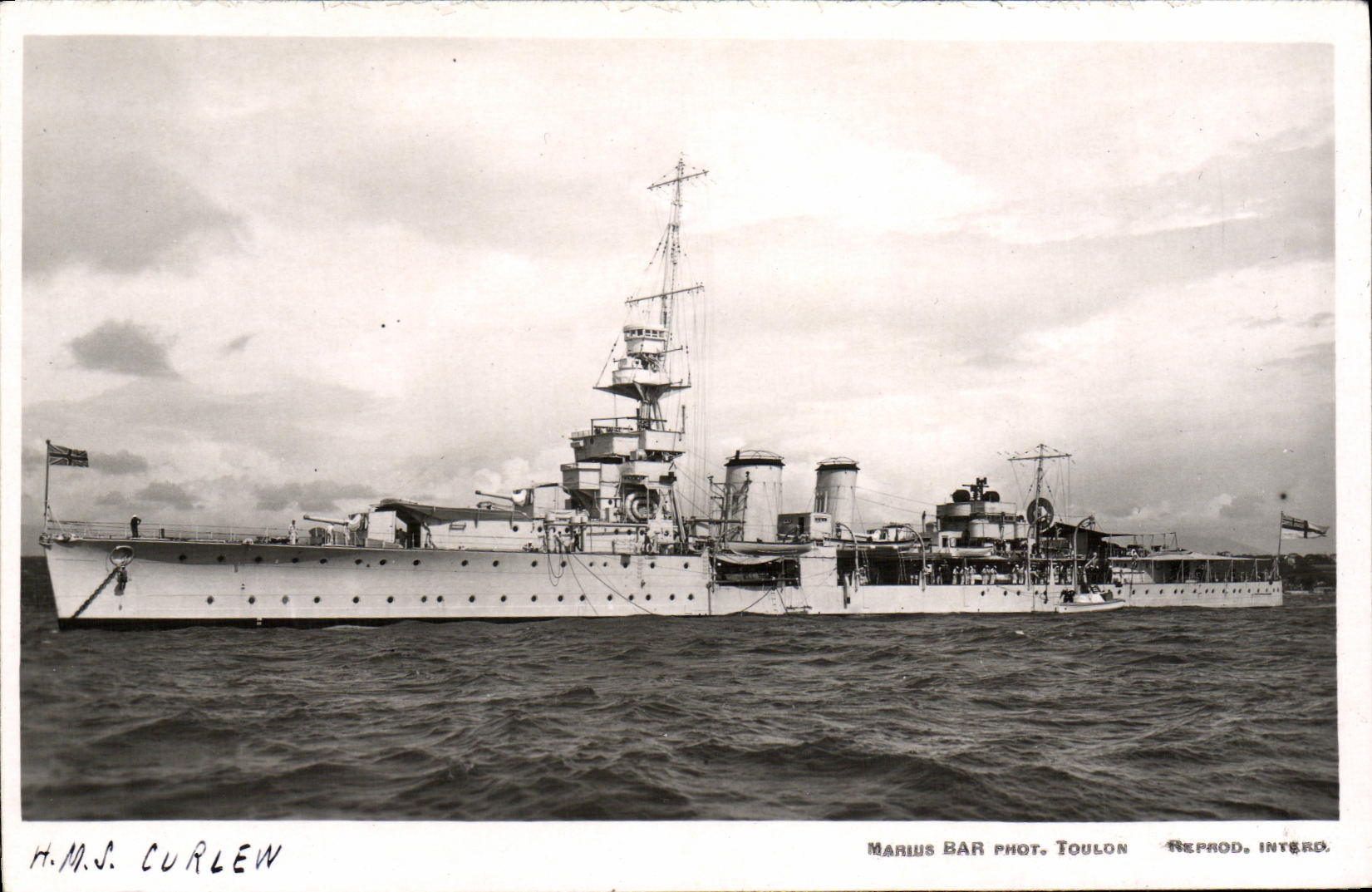 VINTAGE POSTCARD Boat HMS Curlew