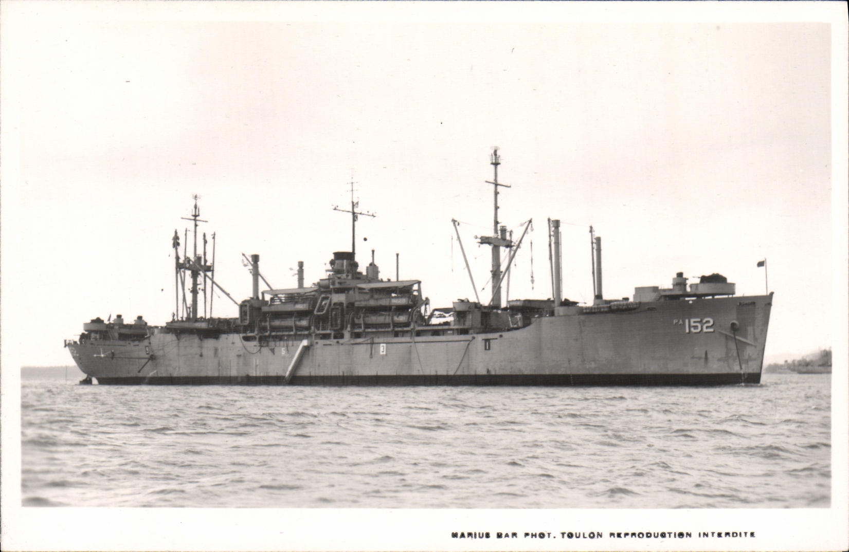 VINTAGE POSTCARD Boat Transpor tUSS 1951