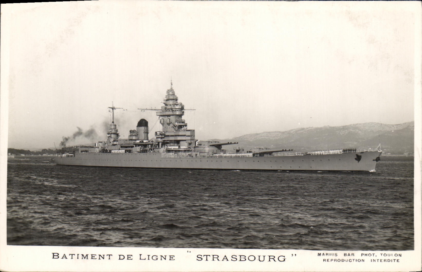 CPA Bateau Batiment De Ligne Strasbourg