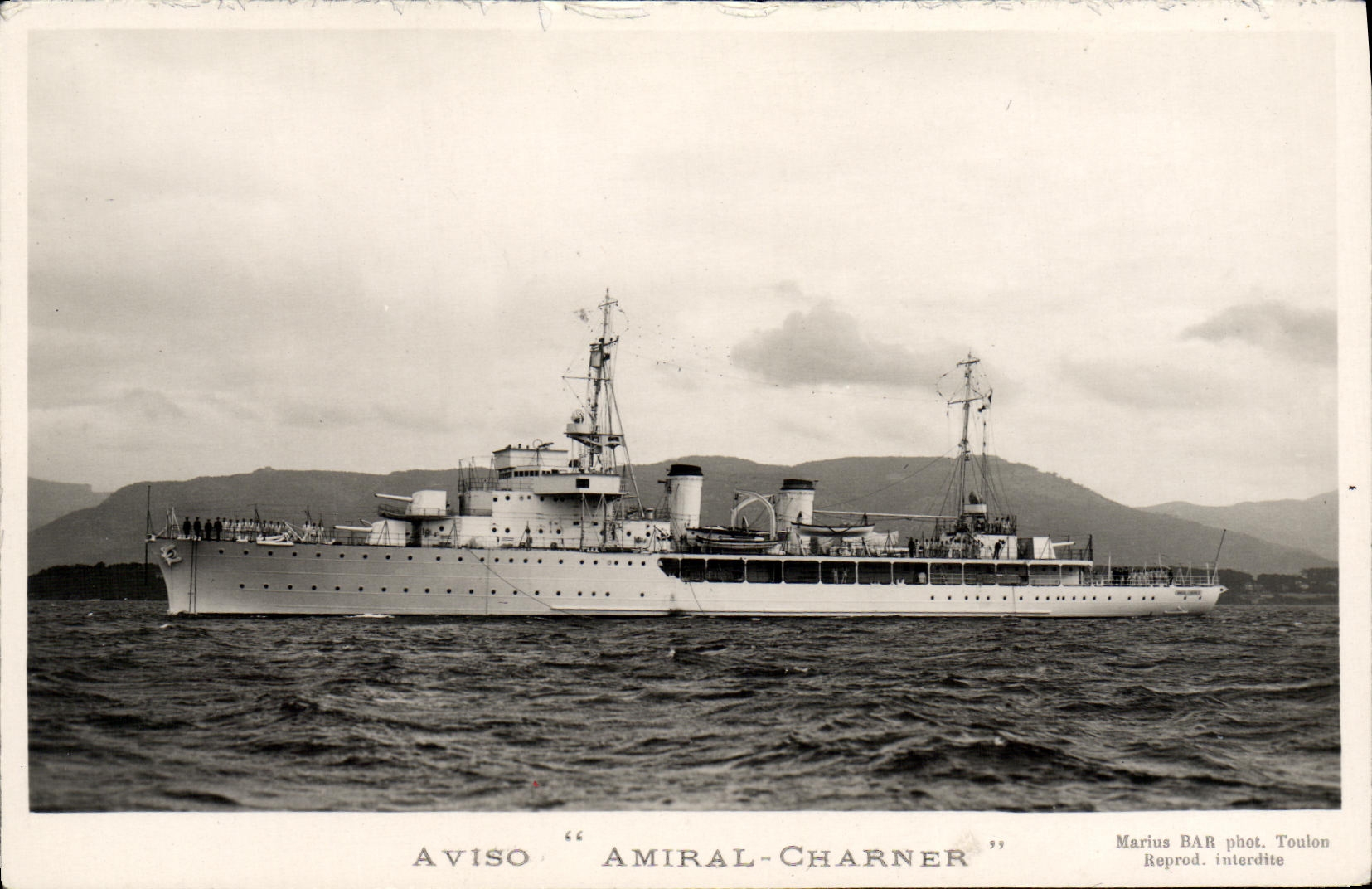 CPA Bateau Aviso Amiral Charner