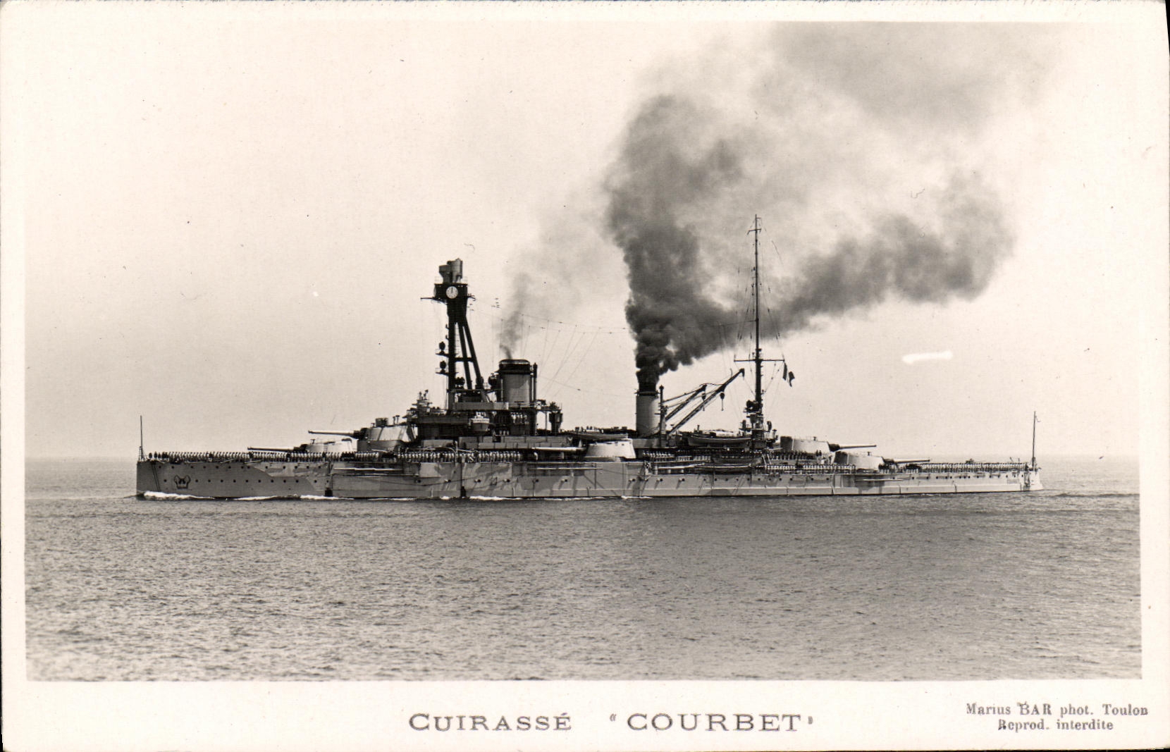 CPA Bateau Cuirasse Courbet