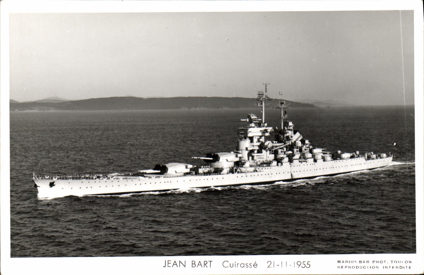 VINTAGE POSTCARD Boat Jean Bart Armor 22 11 1955