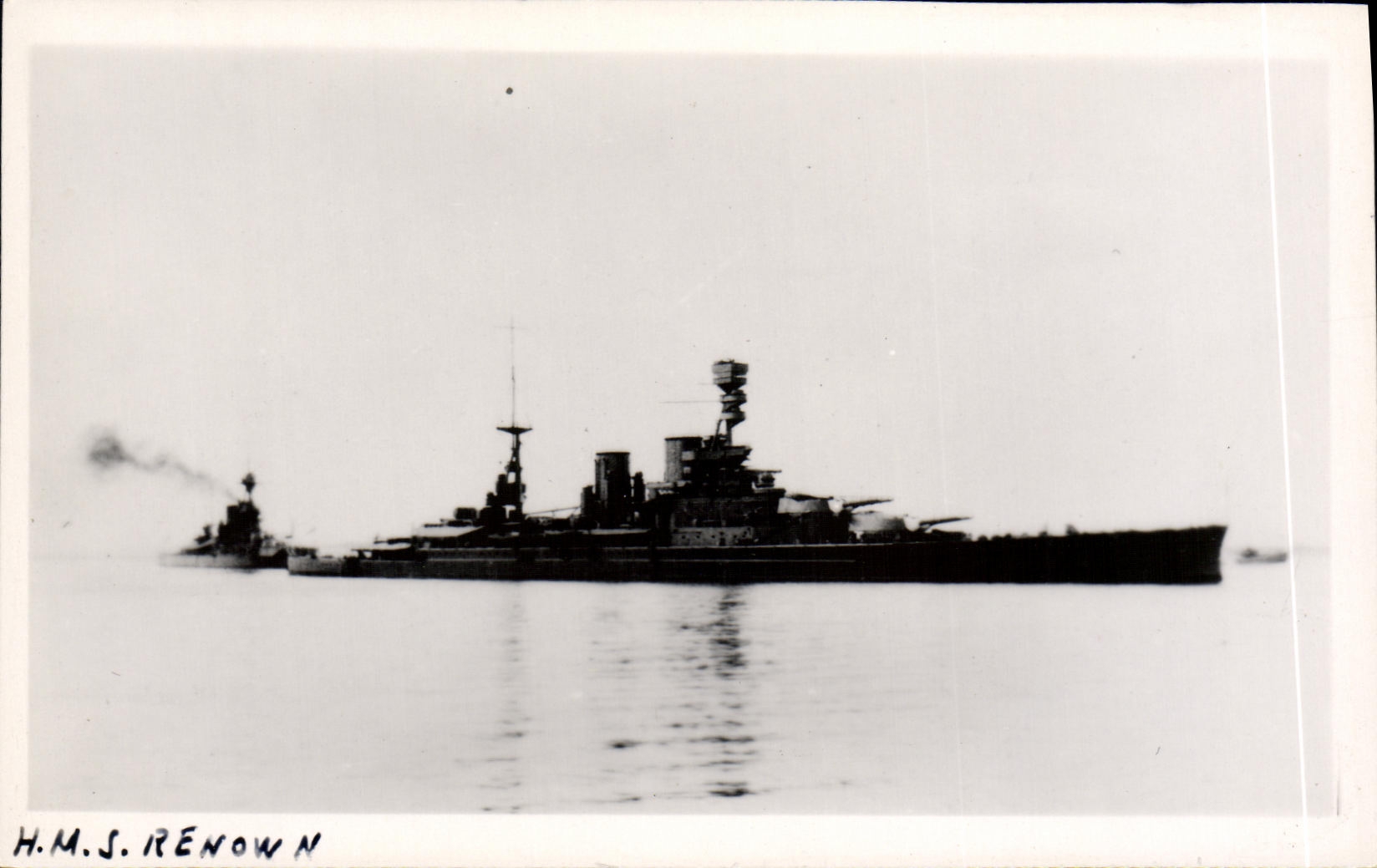 VINTAGE POSTCARD Boat HMS Renown